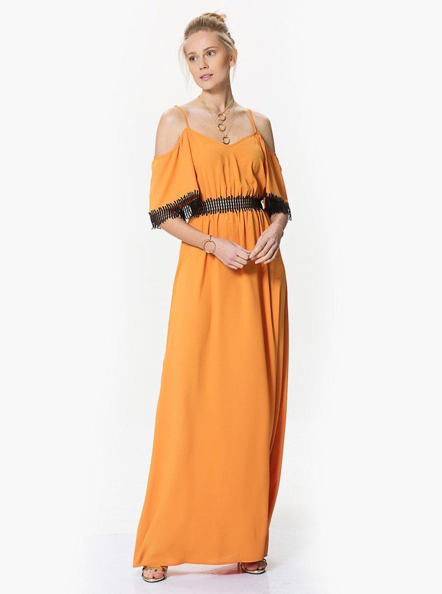 roman orange dress