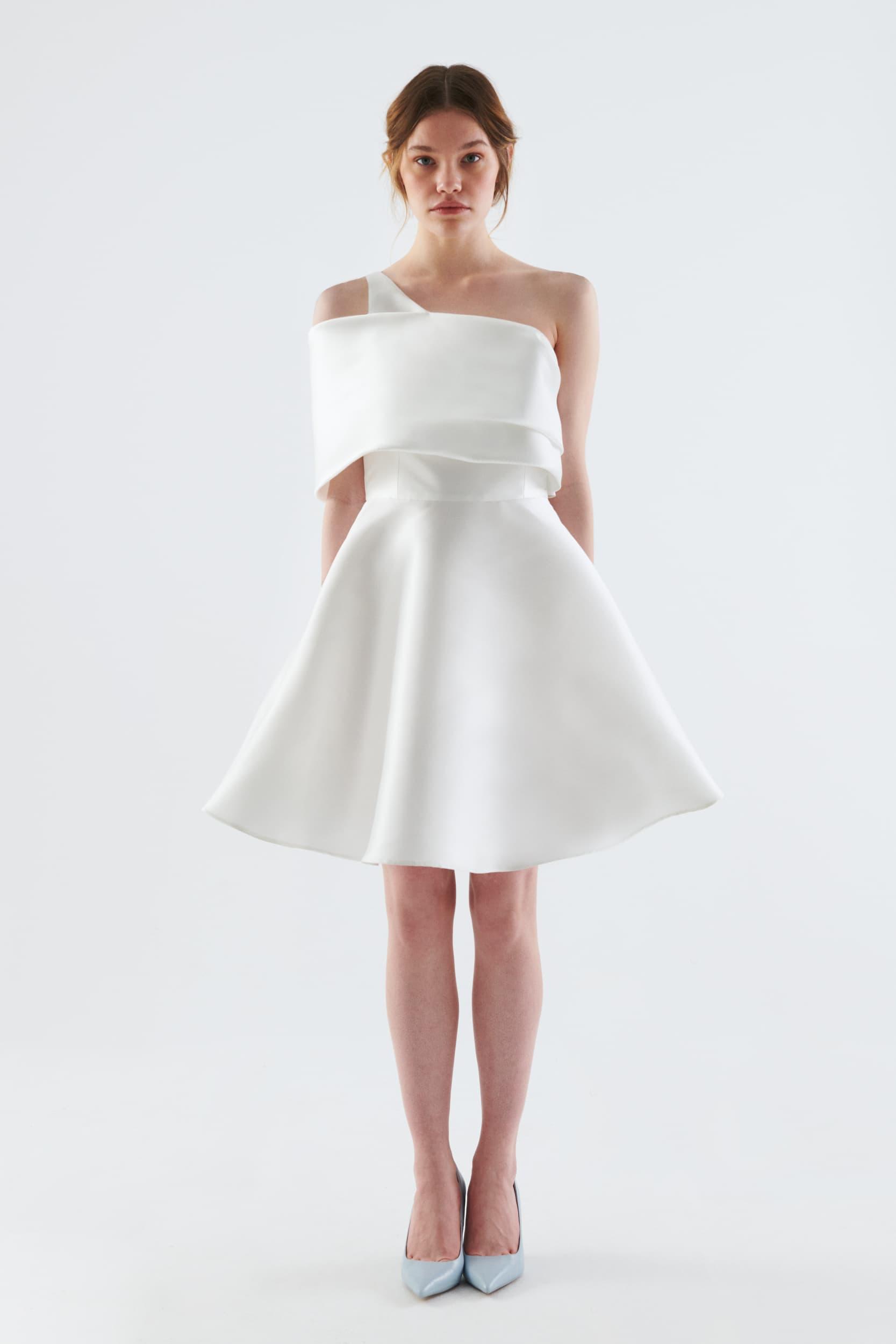 Roman Silk A Line One Shoulder Evening 