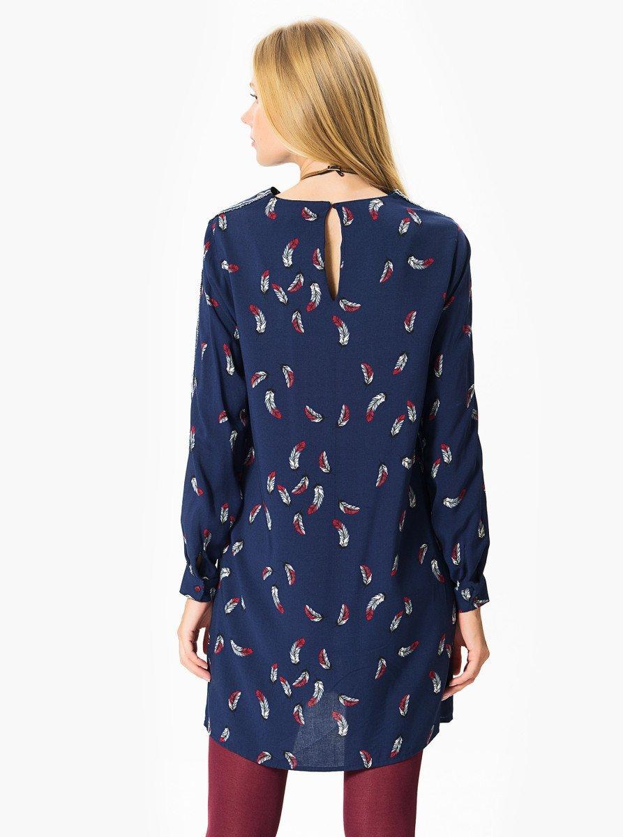 roman navy blue dress
