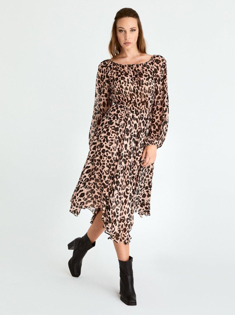 roman leopard print dress