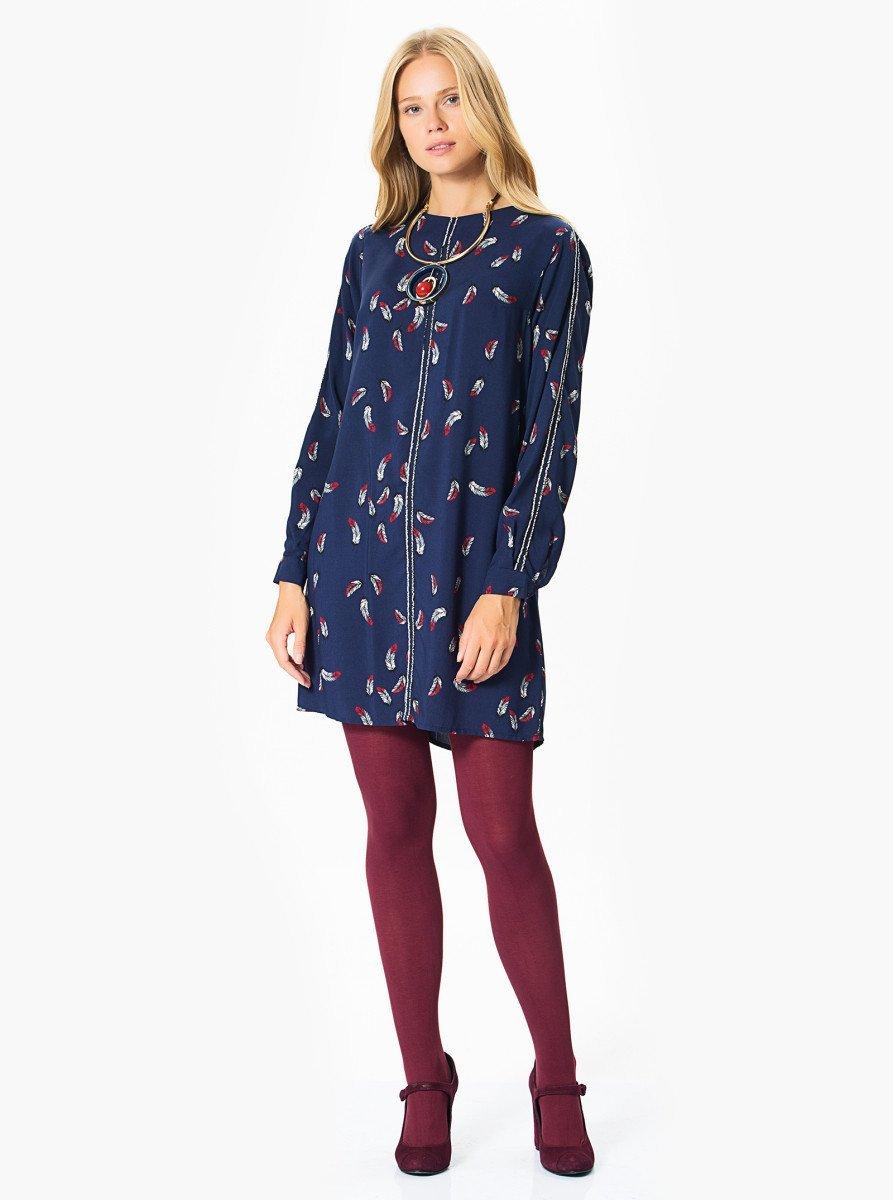roman navy blue dress