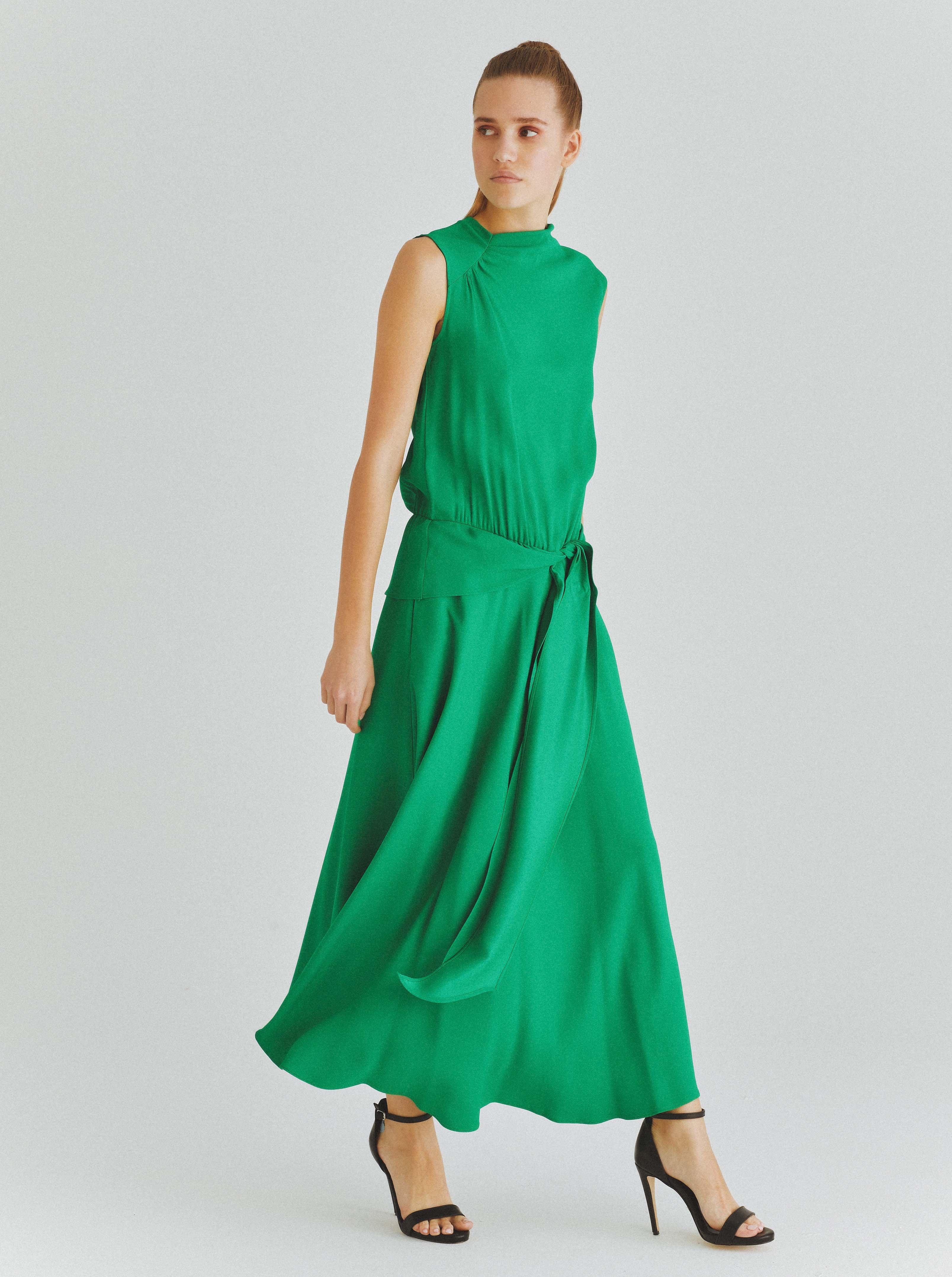 roman green dress