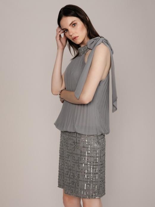 roman silver dress