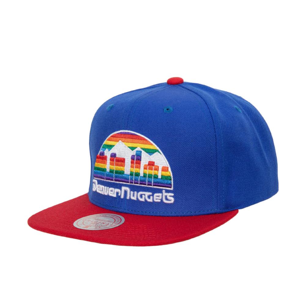 Mitchell & Ness Men's Blue Denver Nuggets Patch Snapback Hat