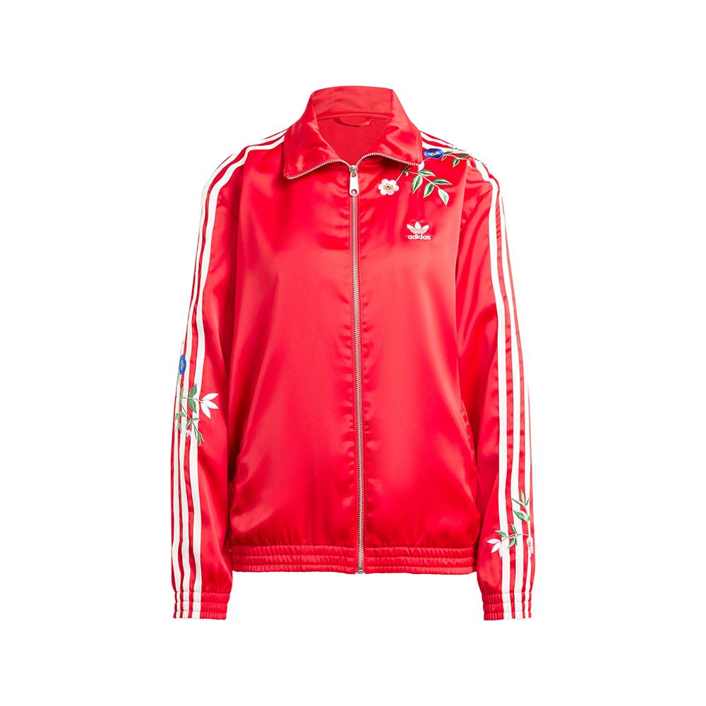 adidas W Firebird Track Jacket - Floral Graphic 'better Scarlet' in Red