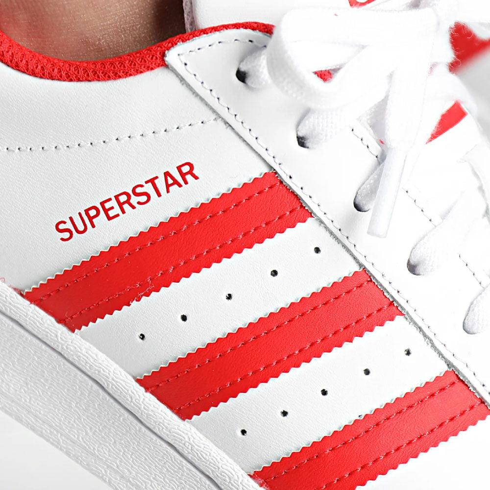 adidas Superstar 'white Vivid Red' for Men | Lyst