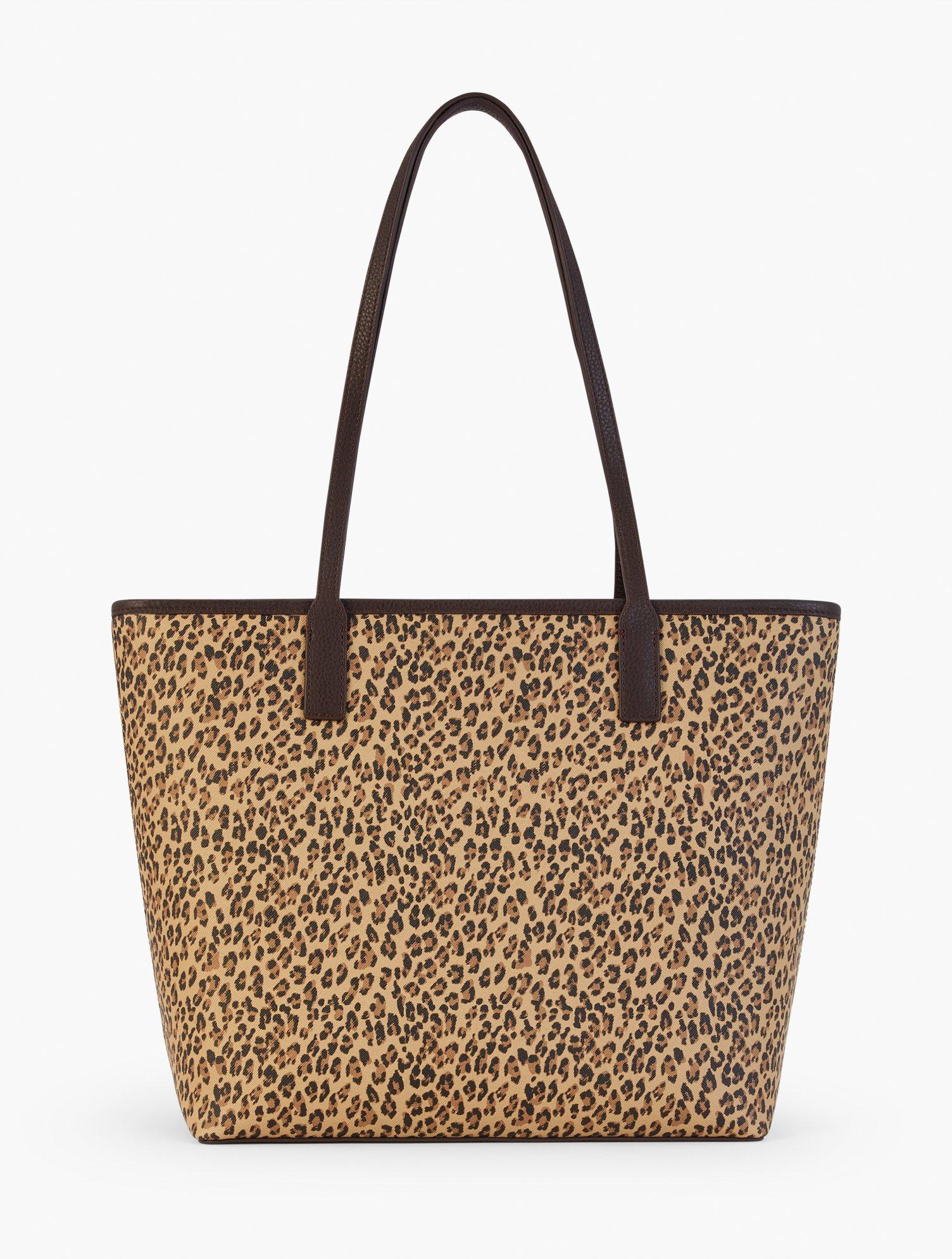 Talbots Leopard Print Tote in White | Lyst