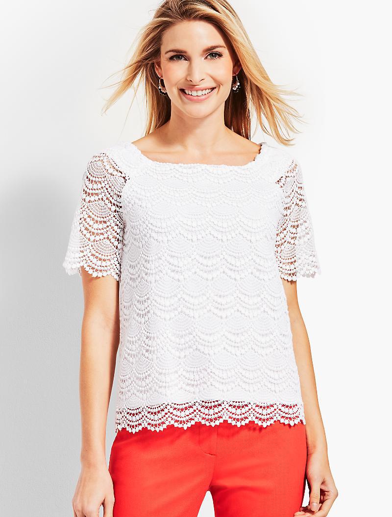 talbots lace tops