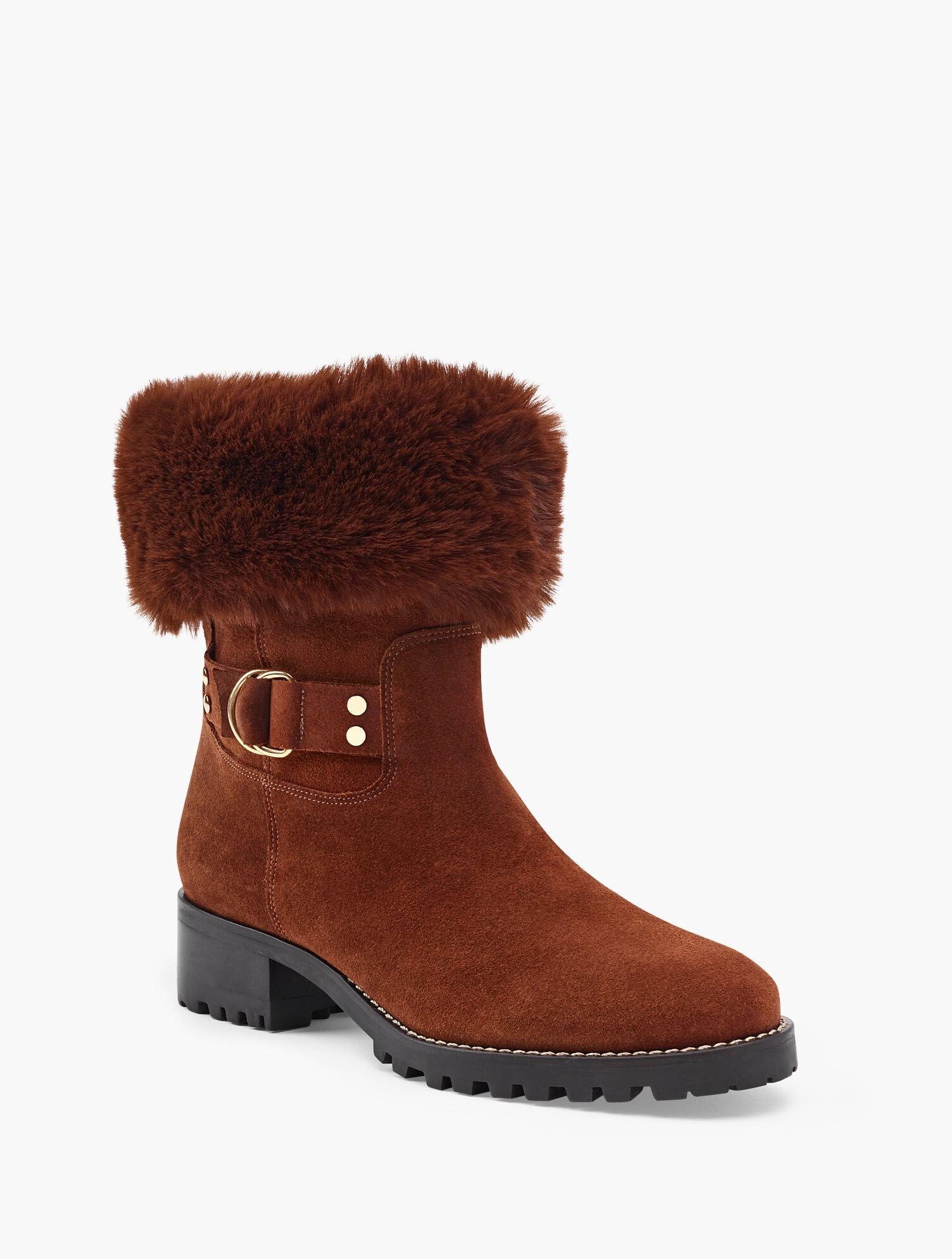 ankle boots fold over cuff