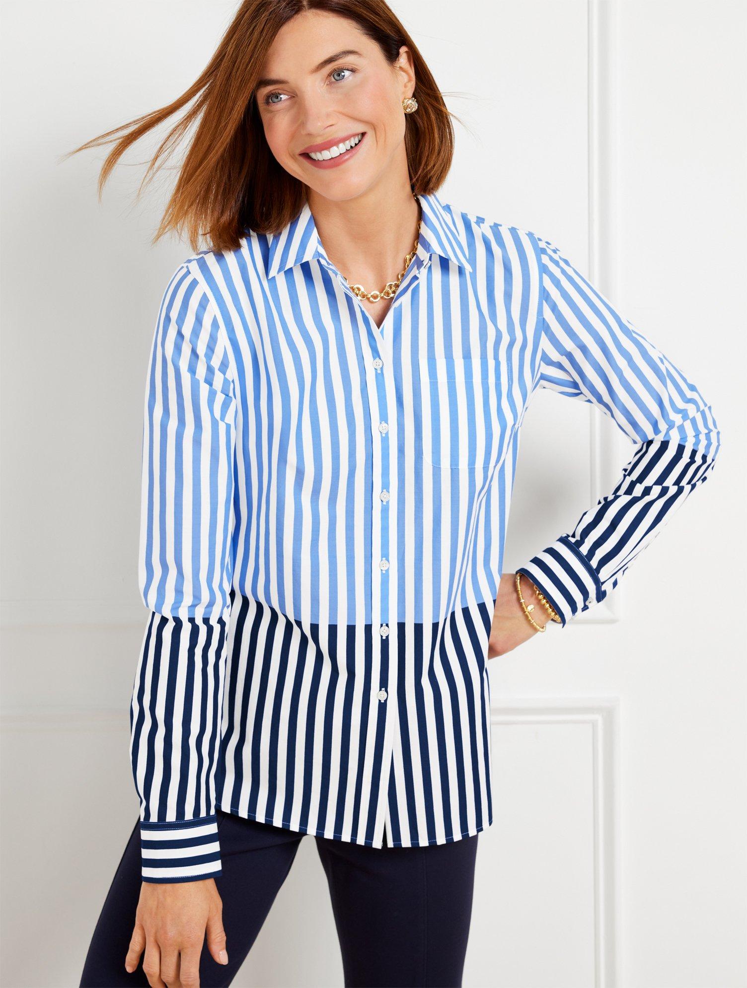 Talbots Modern Classic Shirt in Blue Lyst