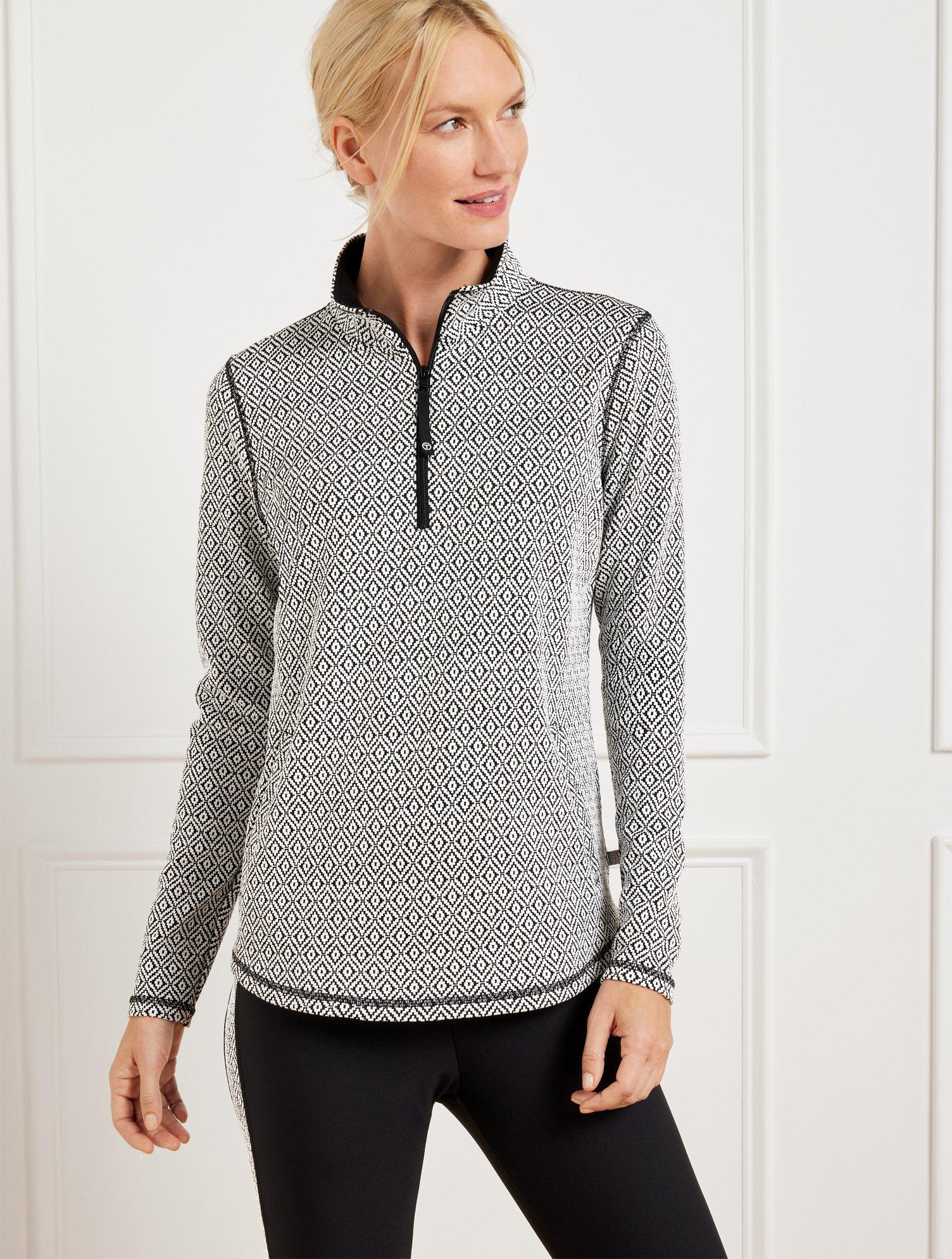 Half zip pullover sweater women's sale