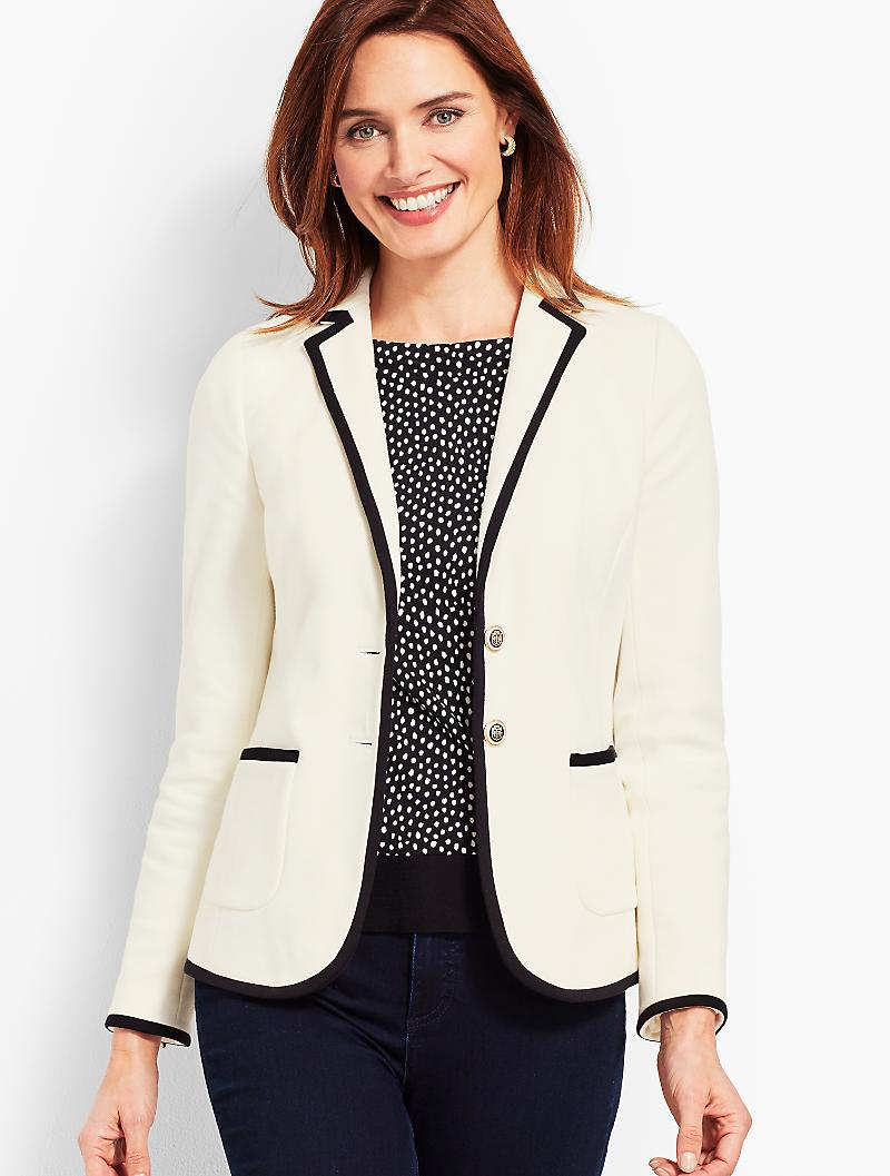 talbots white blazer
