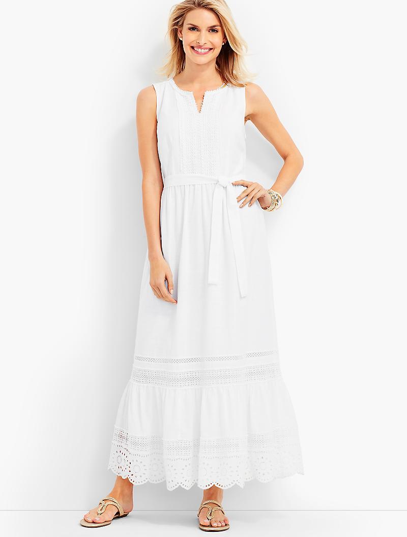 talbots white dress