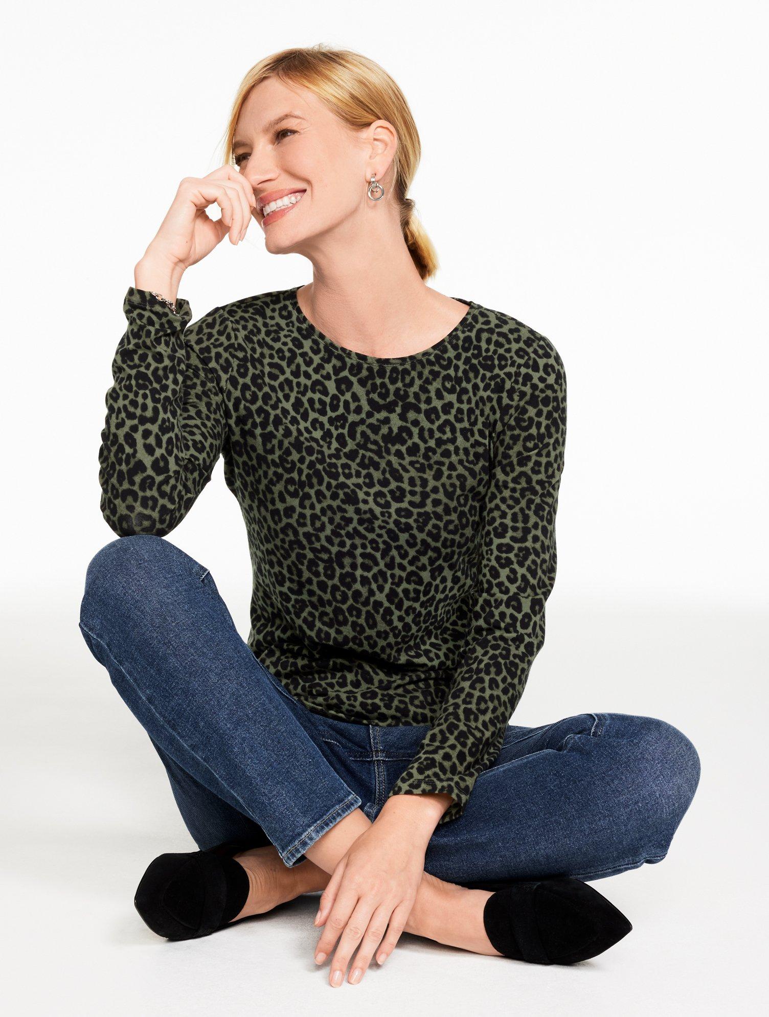 Talbots Long Sleeve Crewneck T-shirt in Black Lyst UK