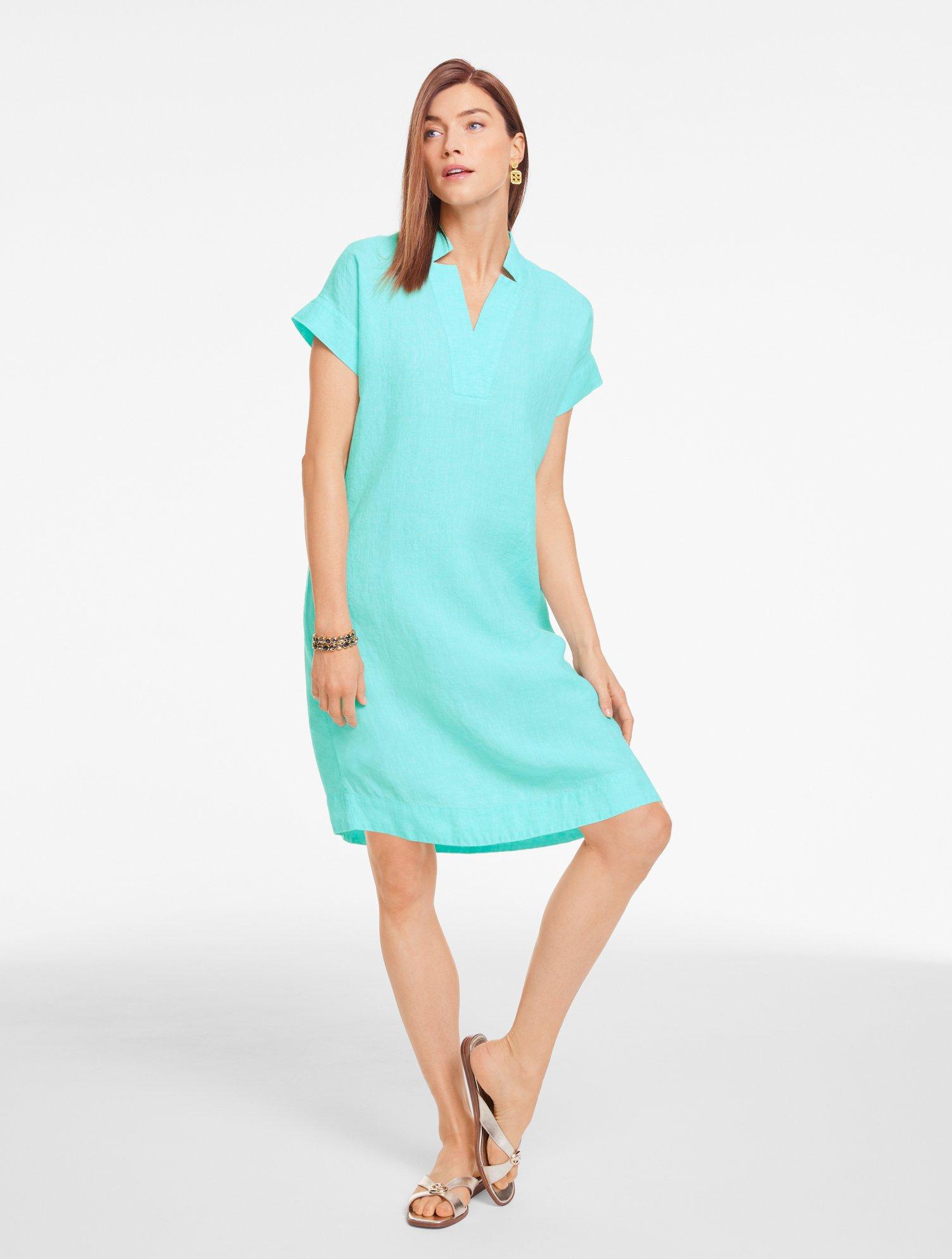 chinese dress ladies Enveloppe 100% Linen Shirt Dress