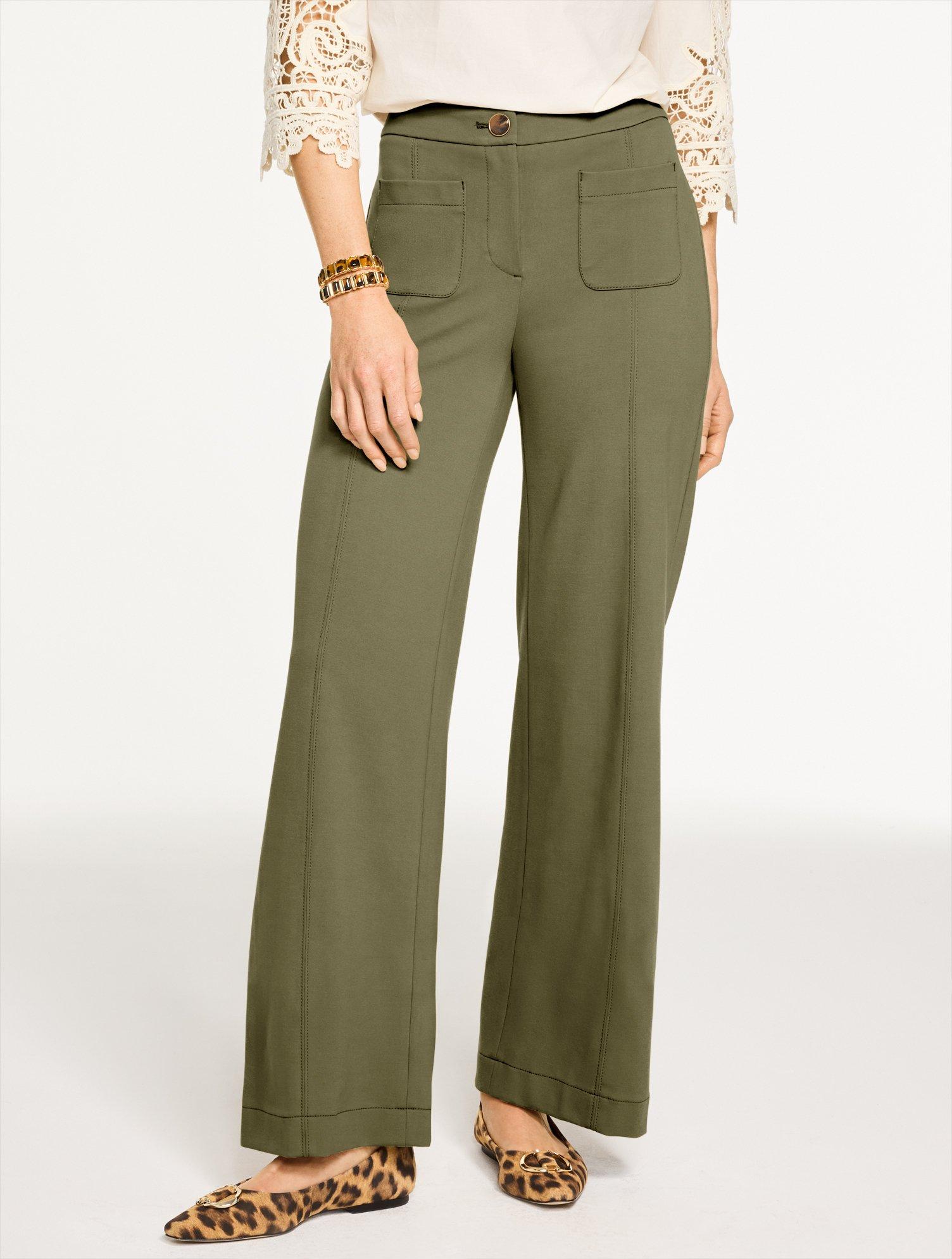 Talbots Wide Leg Ponte Pants in Green Lyst UK