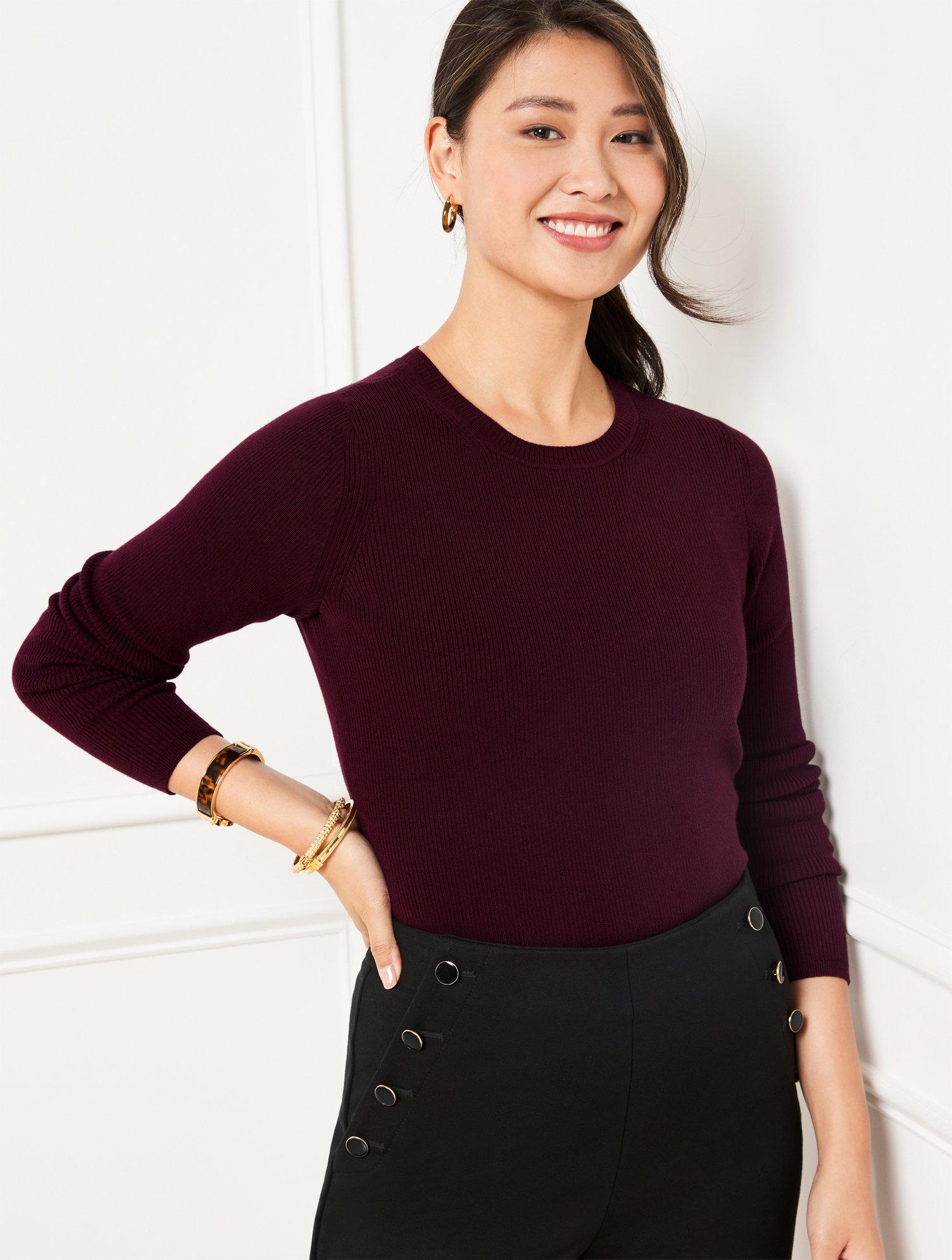 Soft Stretch Ribbed Half-Zip Pullover