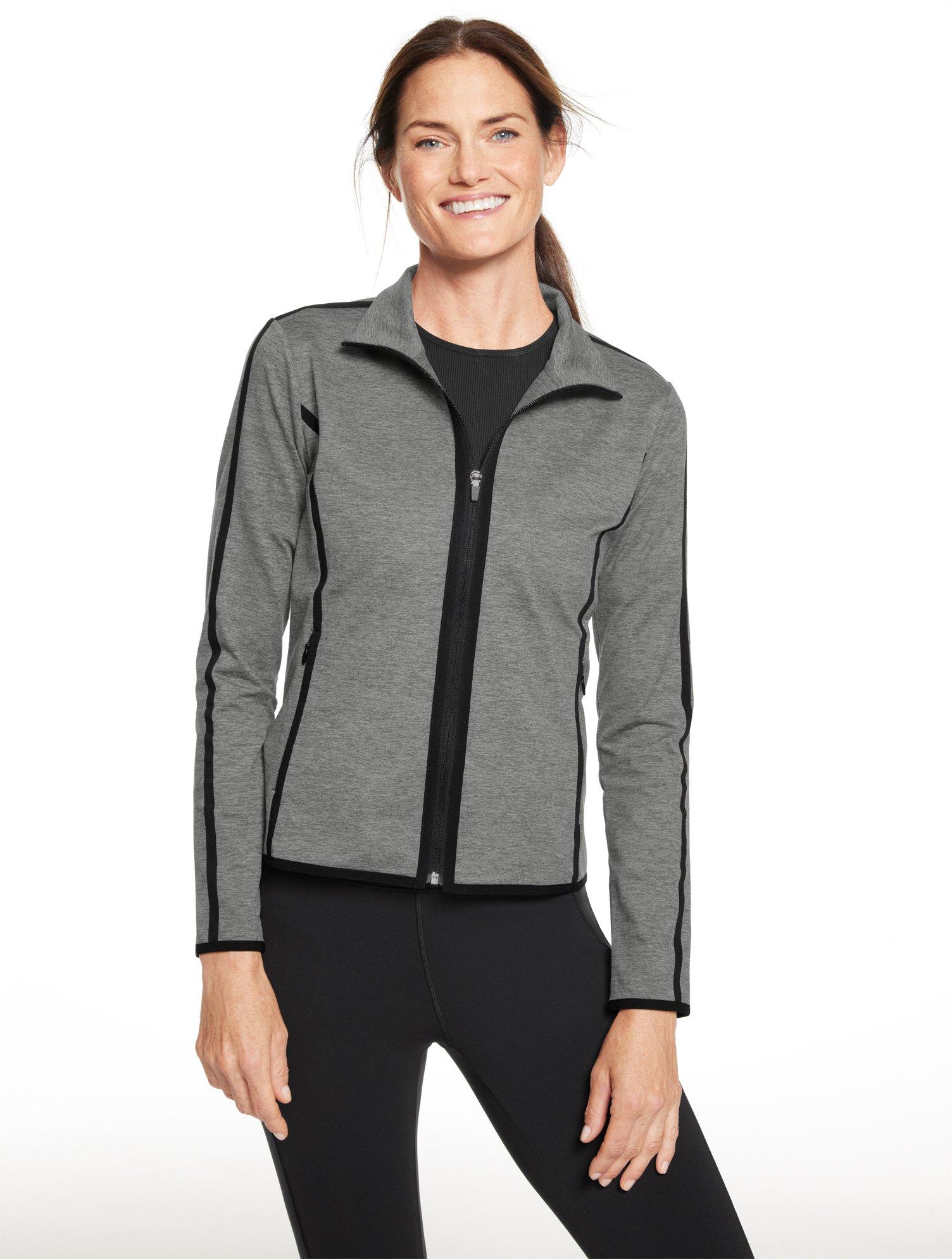 Talbots Studio Stretch Full-zip Jacket in Grey Lyst UK