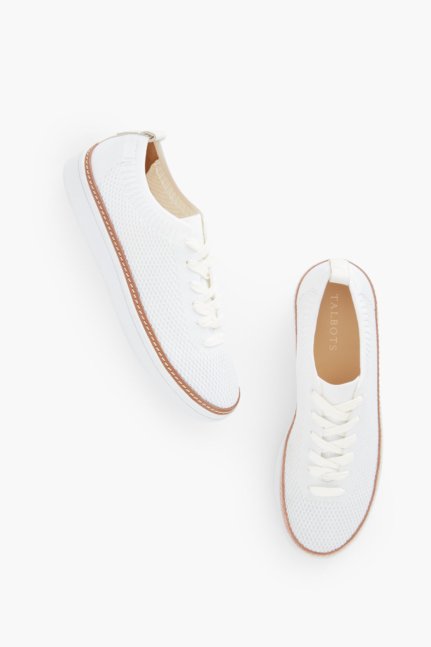 Talbots Brittany Knit Sneakers in White Lyst