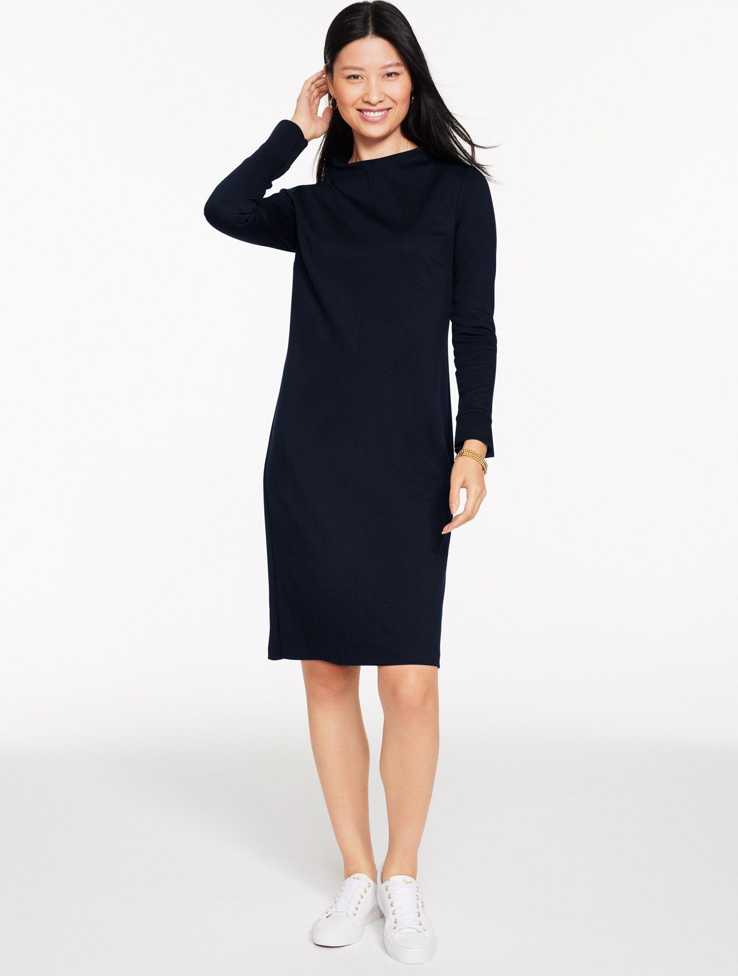 green emerald velvet dress Una Ruched Front Ponte Dress-Kingfisher Blue main image 1