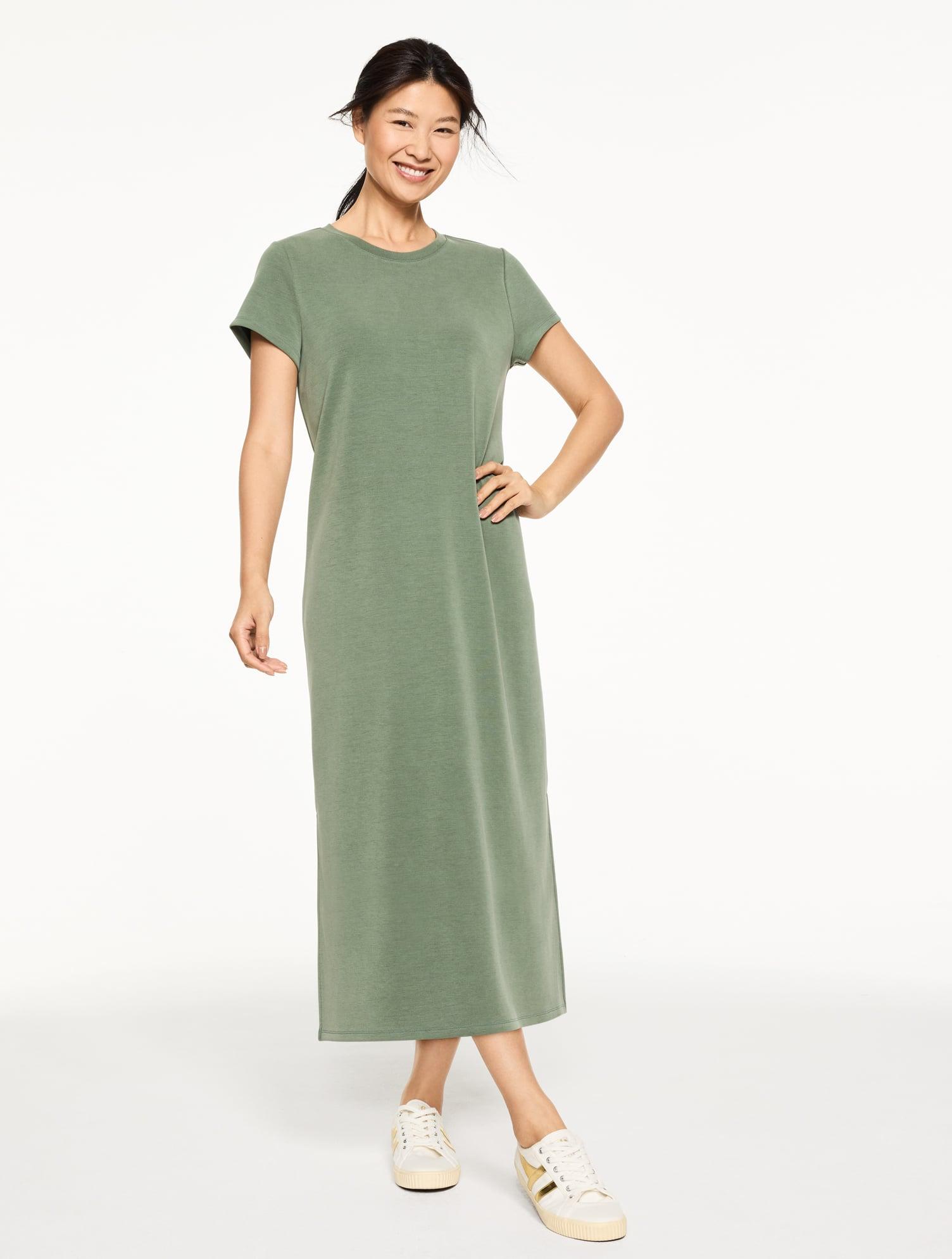 white high neck dress long US 6 / SHEIN Lady CURVE Plus A LINE DRESS Inseam:30 7 in Waist