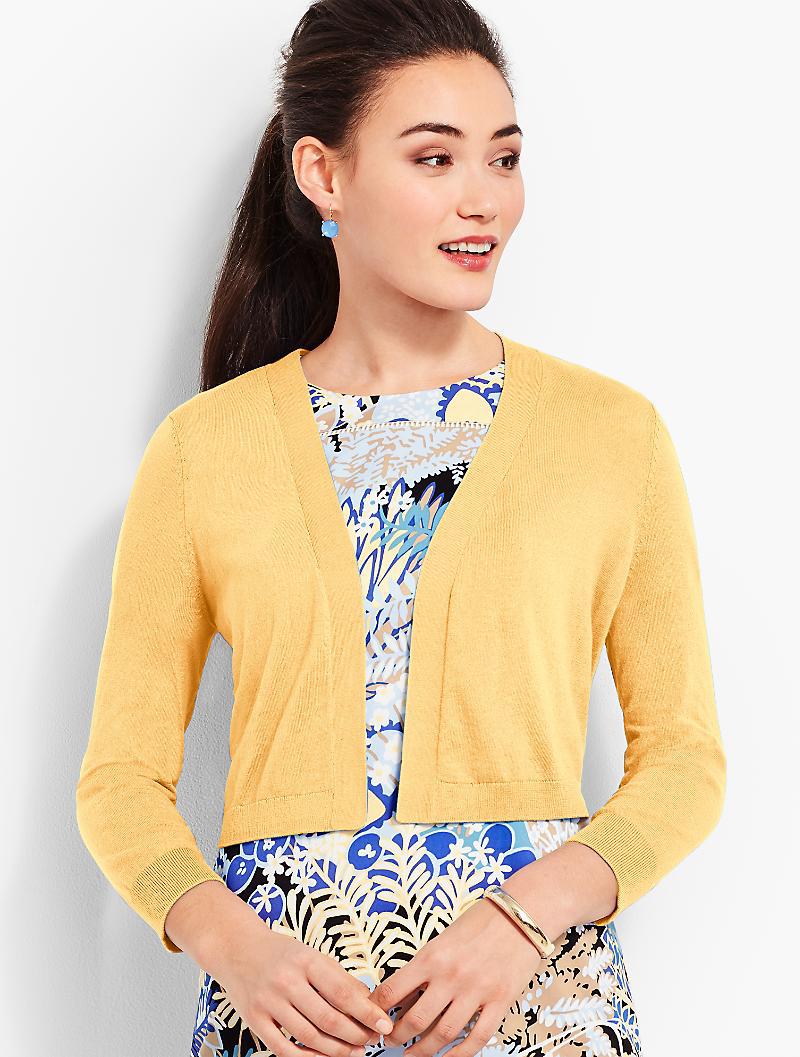 yellow dress with shrug