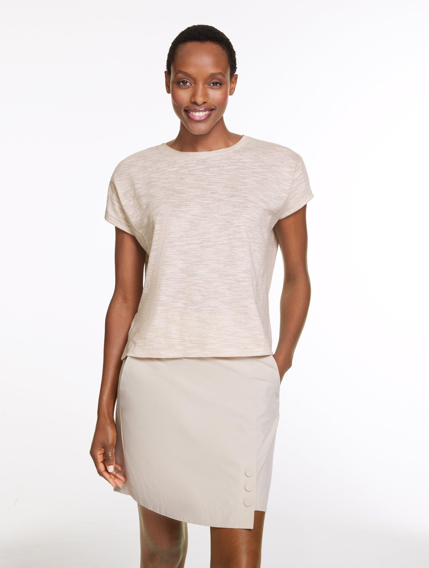 T-shirt en coton - Crème/rayé - FEMME | H&M FR