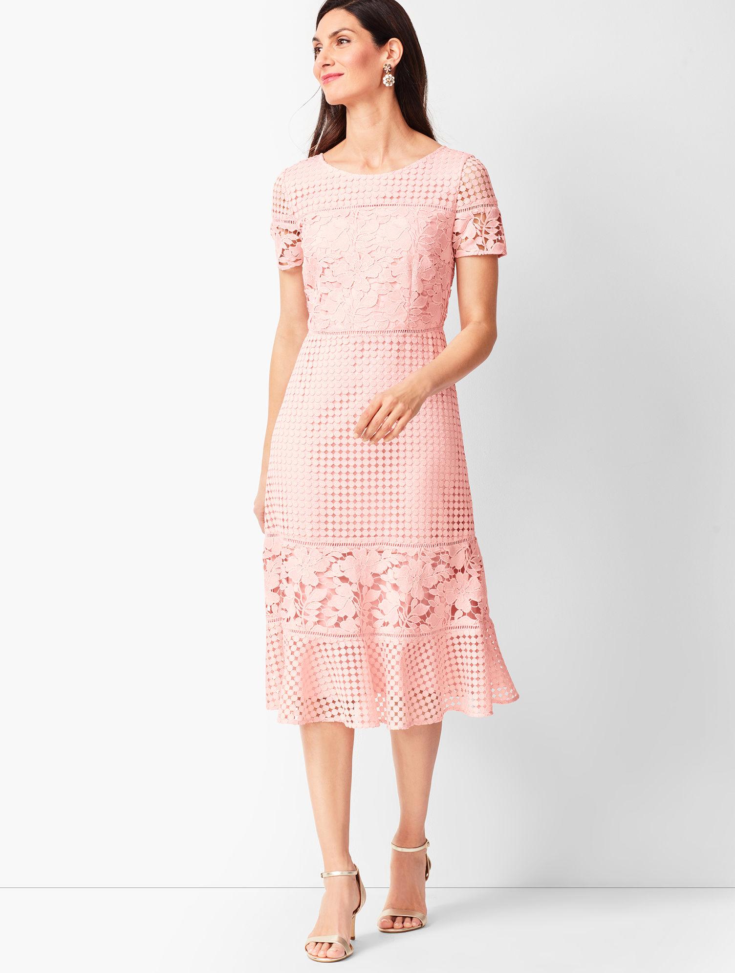 Talbots Mixed-lace Fit ☀ Flare Dress in ...