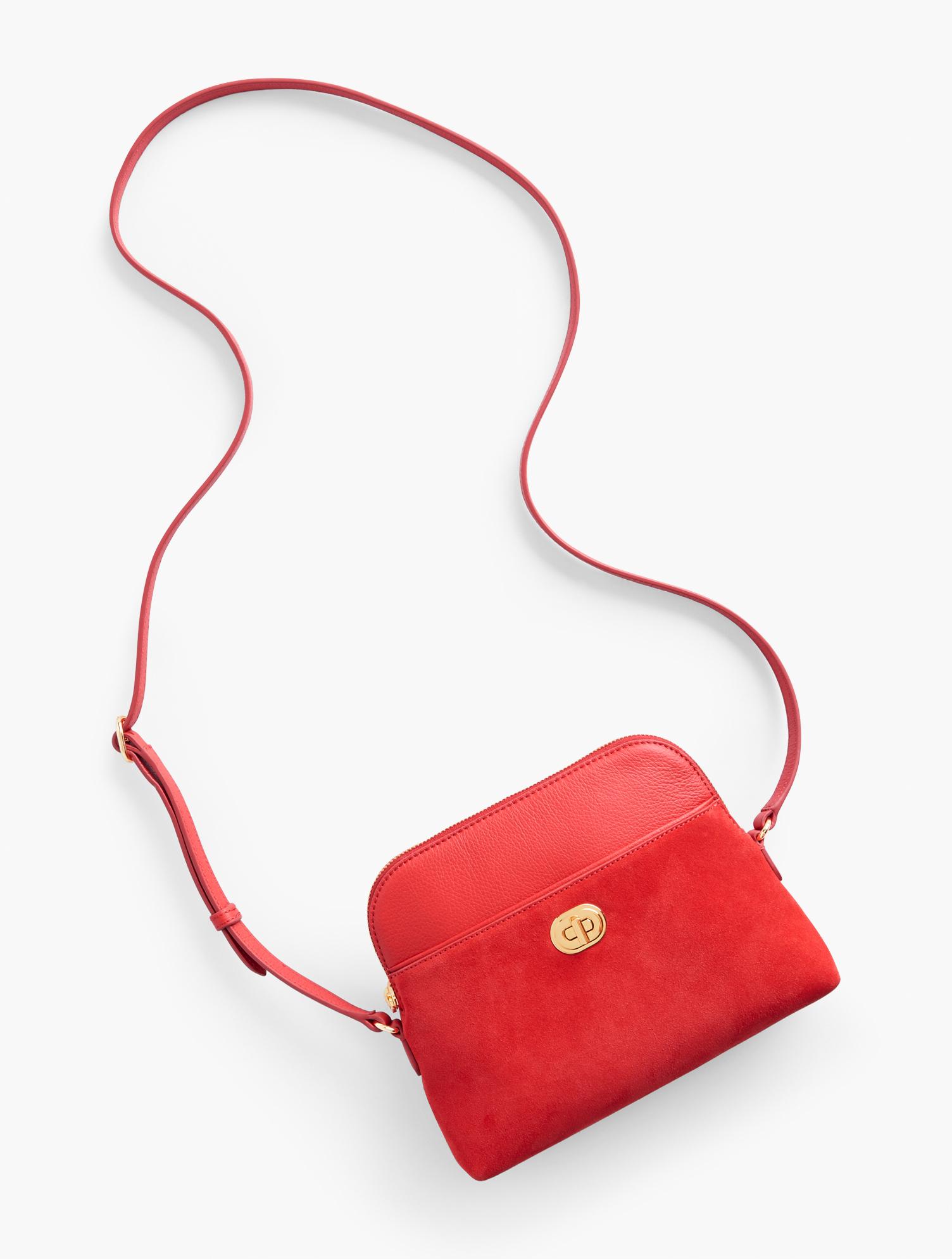 Talbots Suede Crossbody Bag in Red Lyst