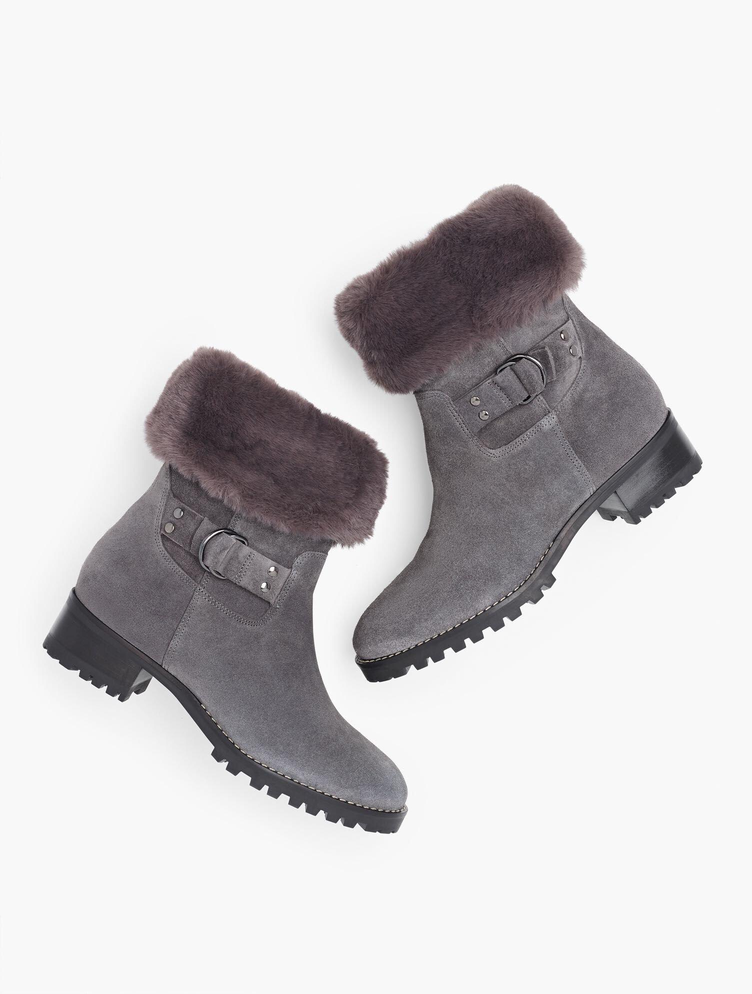 ankle boots fold over cuff