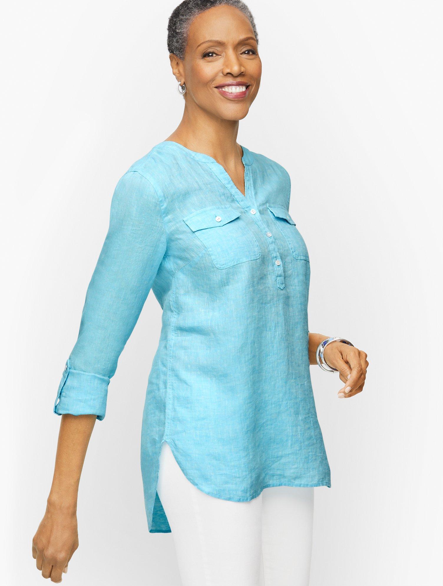 talbots linen tops