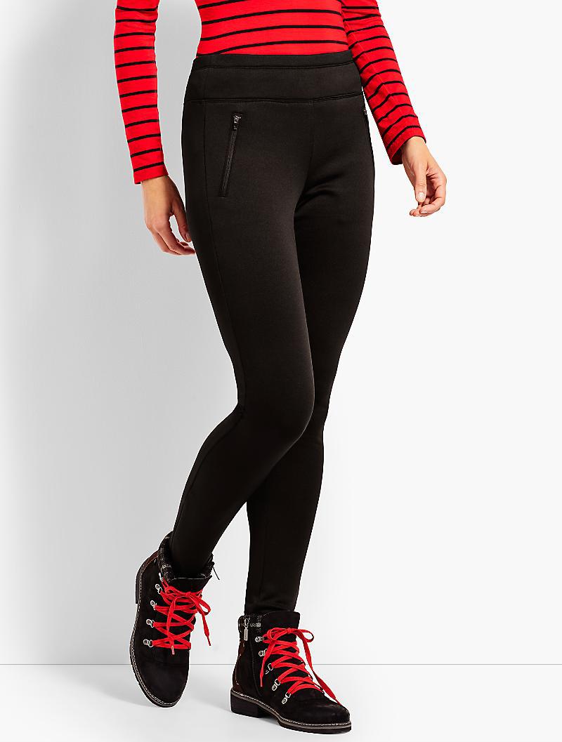 Talbots Polartec(r) Fleecelined Legging in Black Lyst