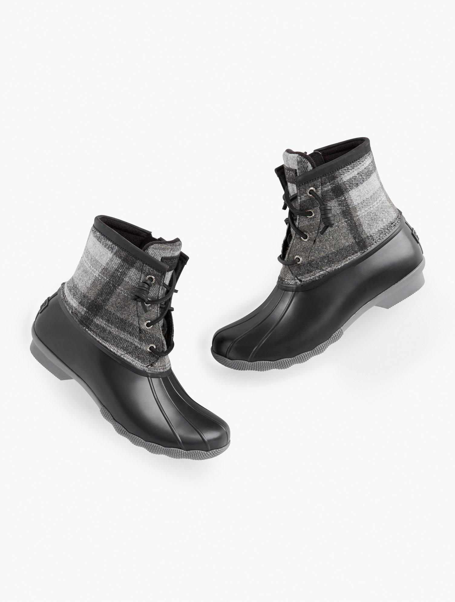 Sperry Top-Sider Saltwater All Weather Boots in Black | Lyst