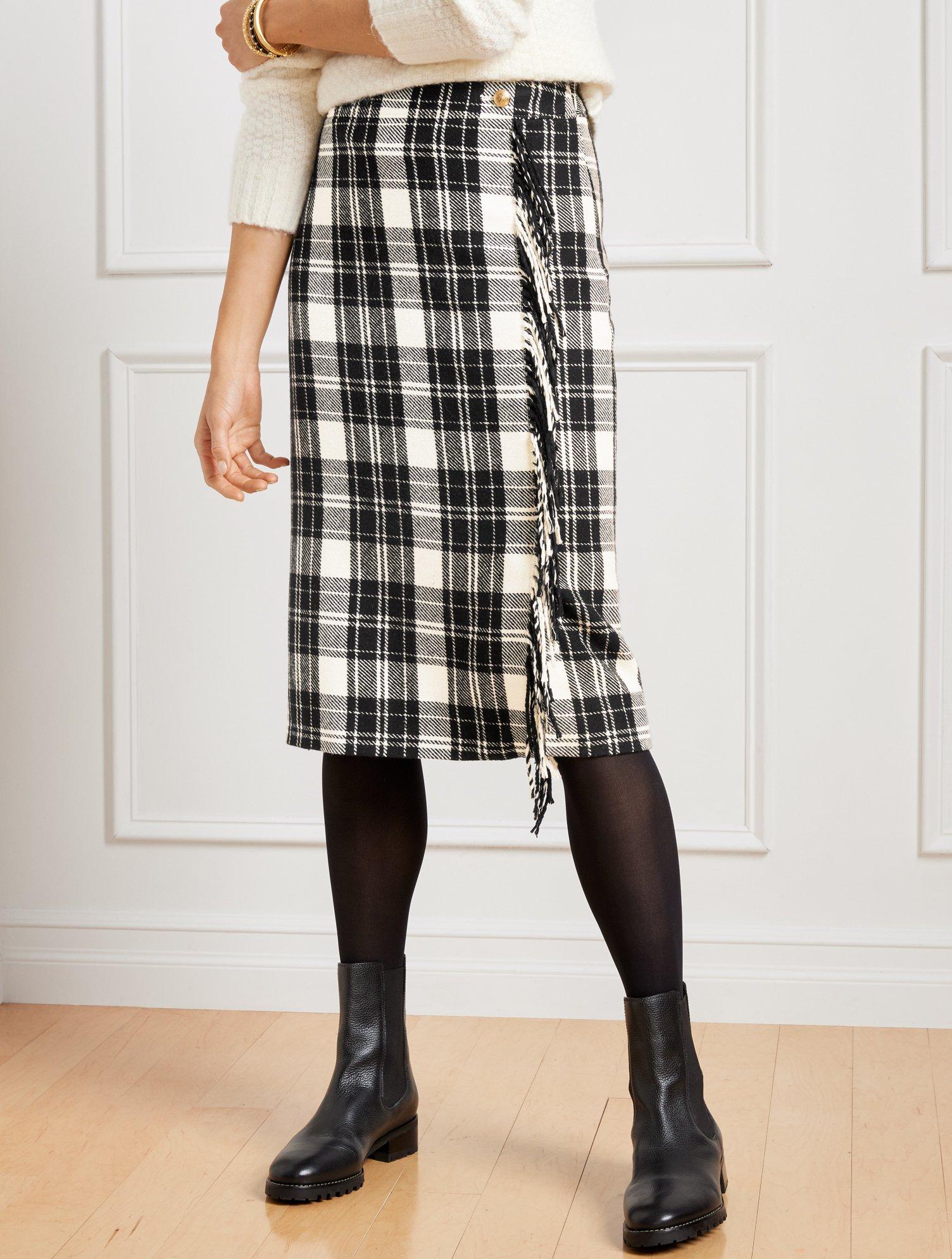 Talbots Fringe Wrap Skirt in White Lyst UK