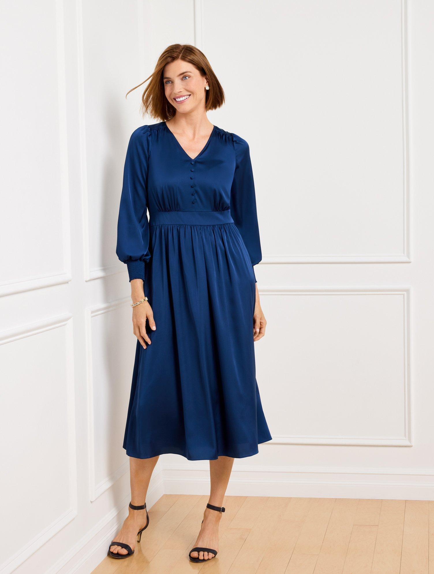 royal blue graduation dresses Royal Blue Long A Line V Neck Satin Formal Graduation Prom Dresses