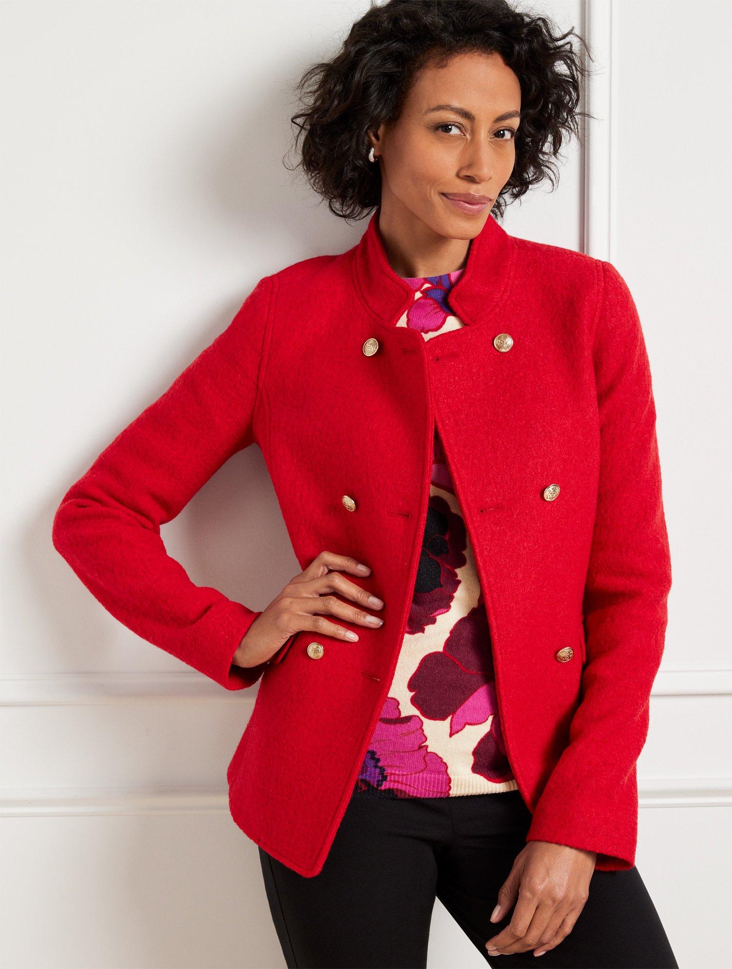 Talbots red coat sale