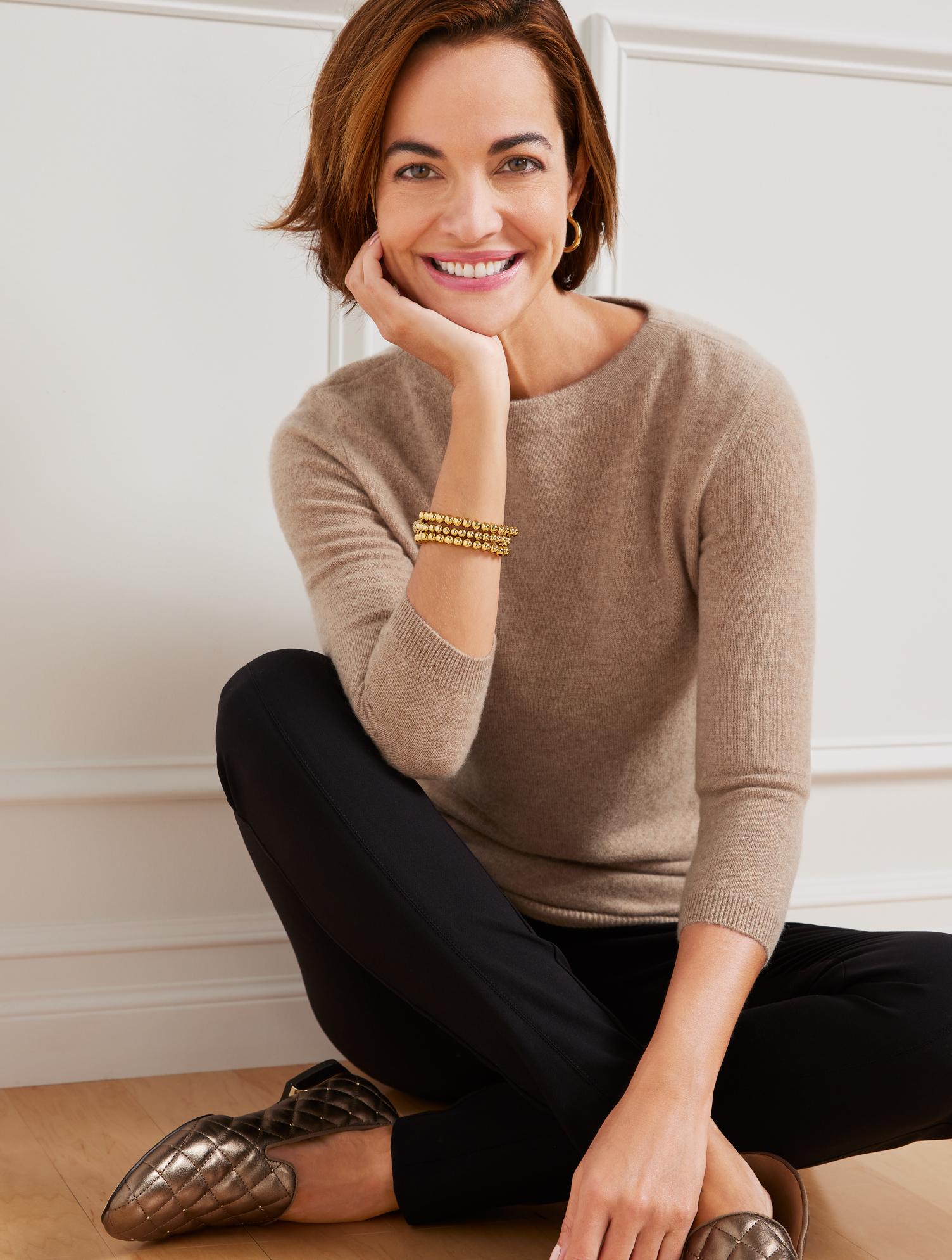 Talbots Audrey Cashmere Sweater in Natural | Lyst