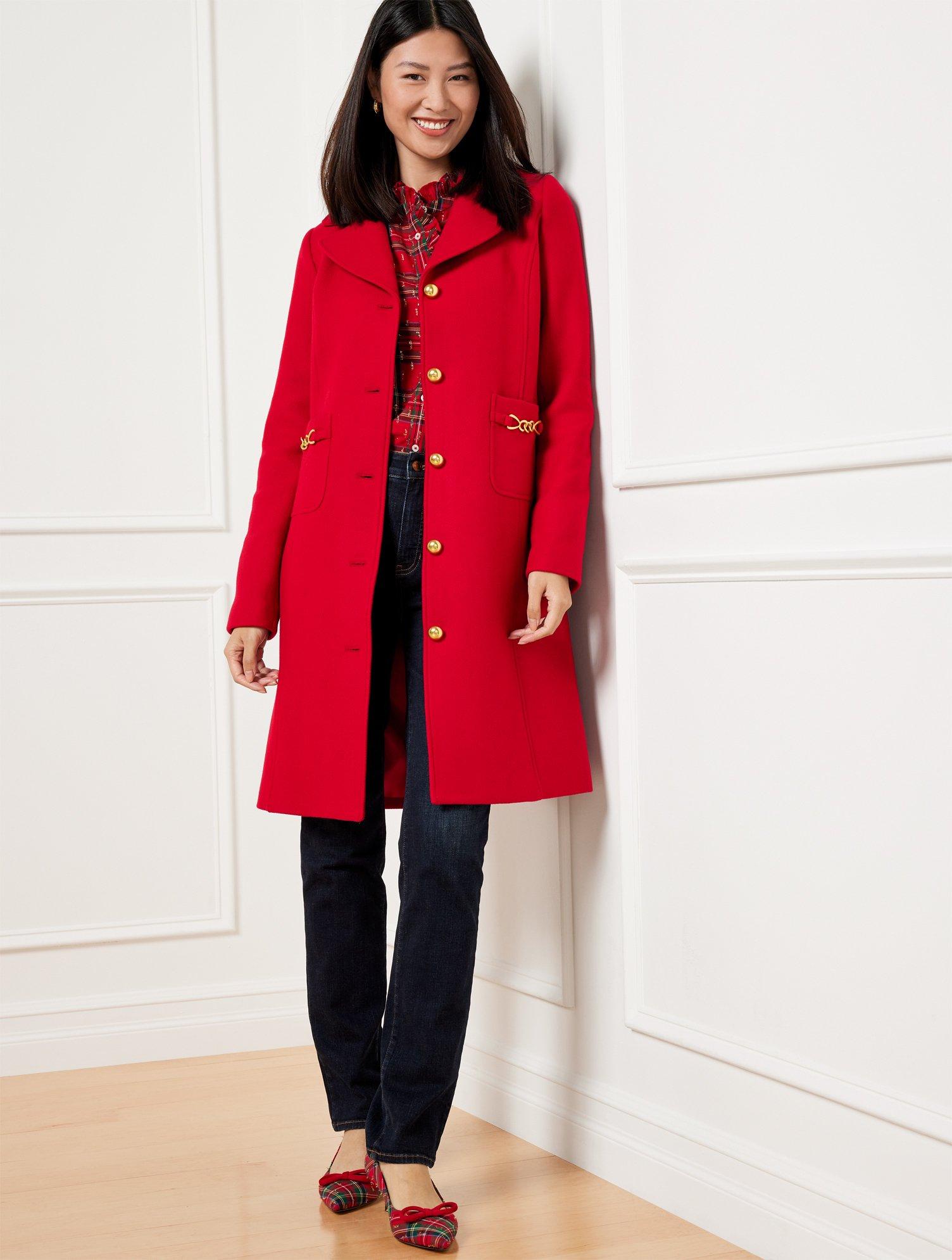 Talbots Horsebit Italian Wool Blend Coat in Red Lyst UK