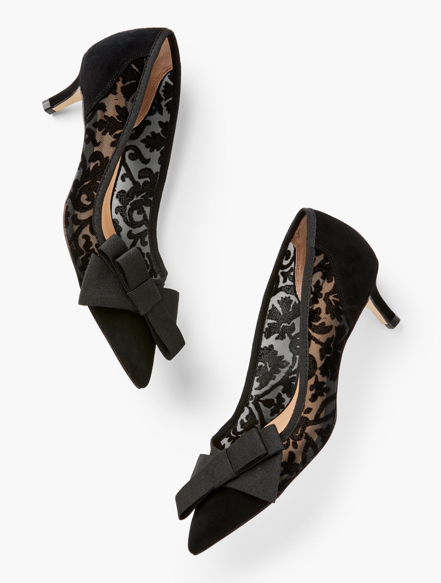 bow kitten heels