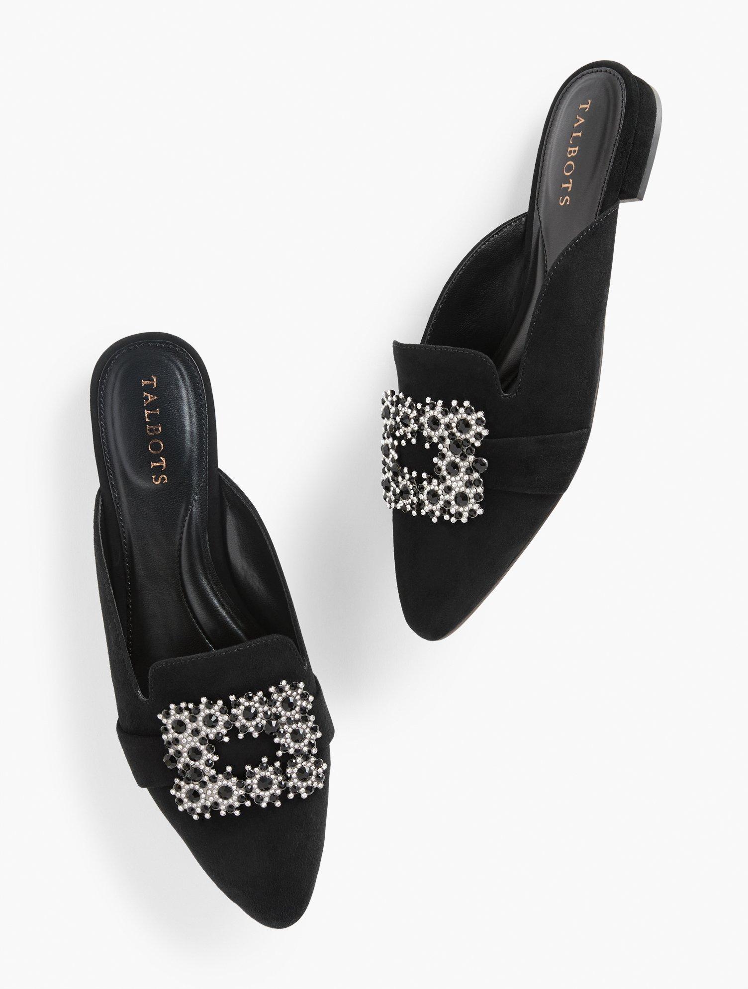 Black embellished mules 2025