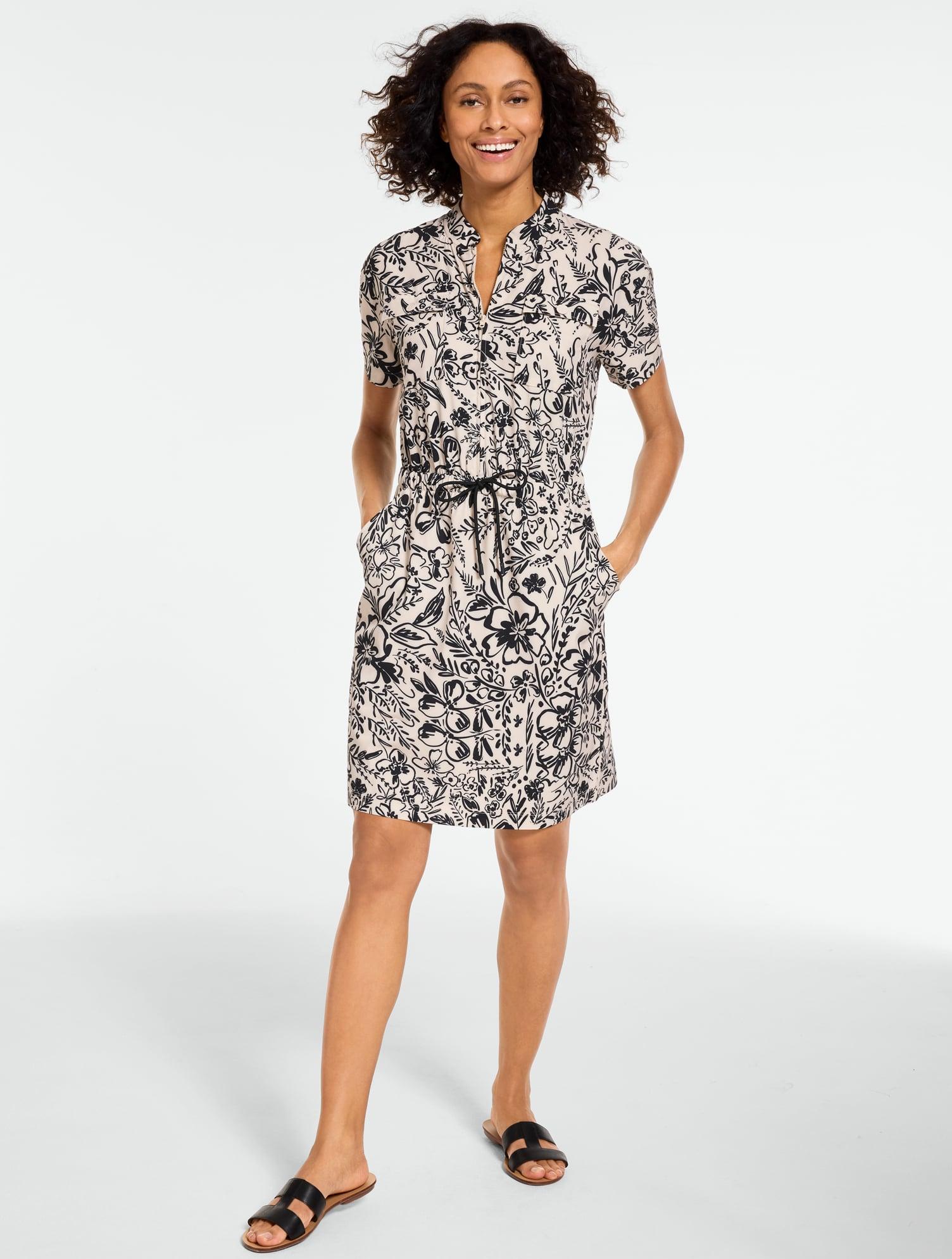 talbots summer dresses on sale Floral Smocked Voile Fit & Flare Dress Features Fit Talbots Women's Floral Sleeveless Full-Length