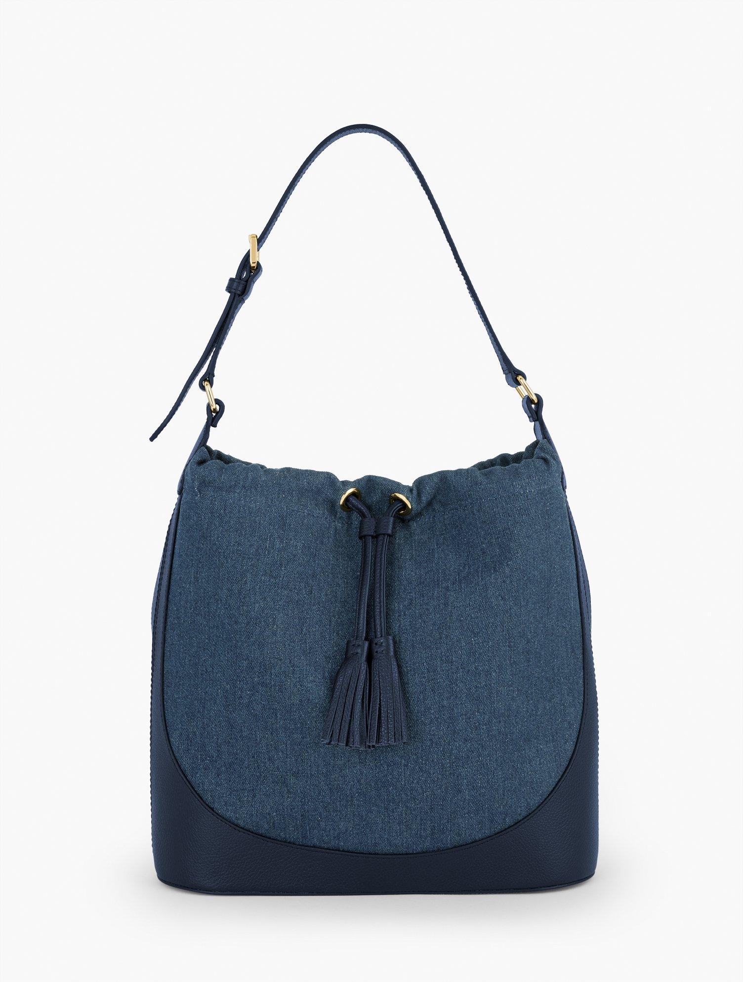 Talbots Denim Drawstring Hobo Bag in Blue Lyst
