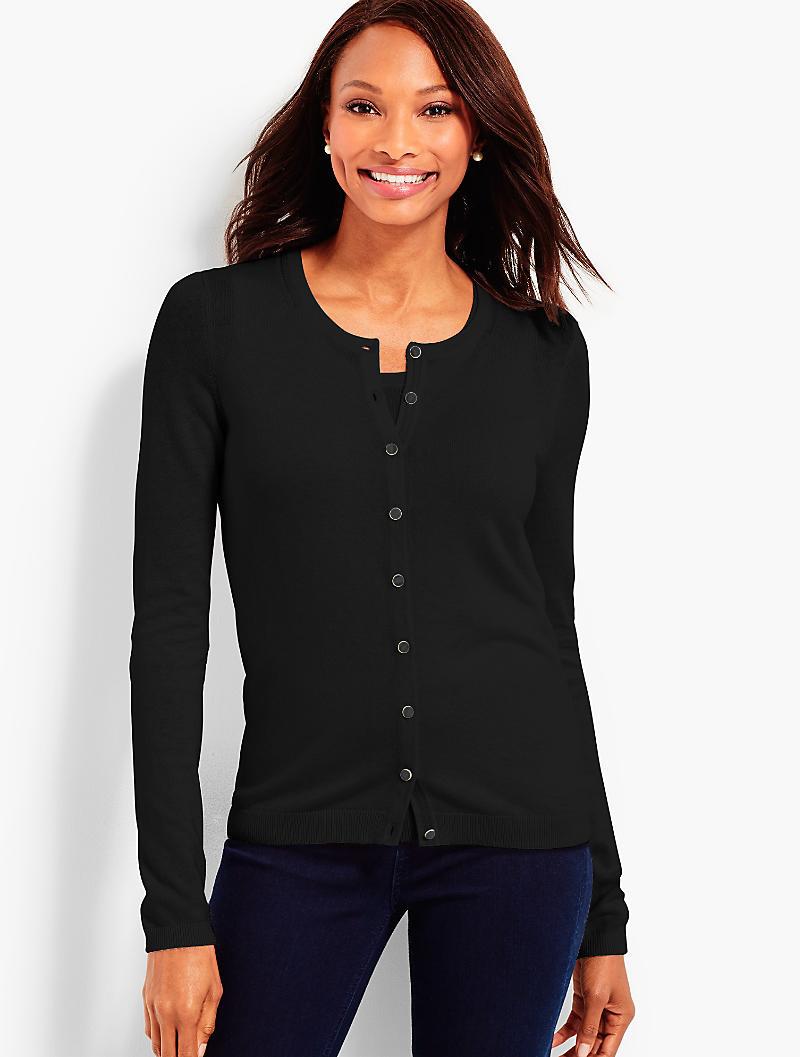 talbots black cardigan