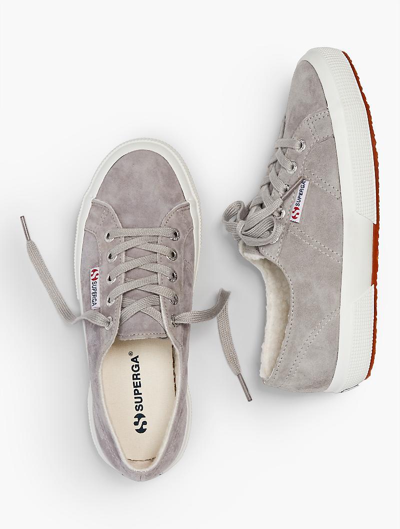 superga sherpa lined sneakers