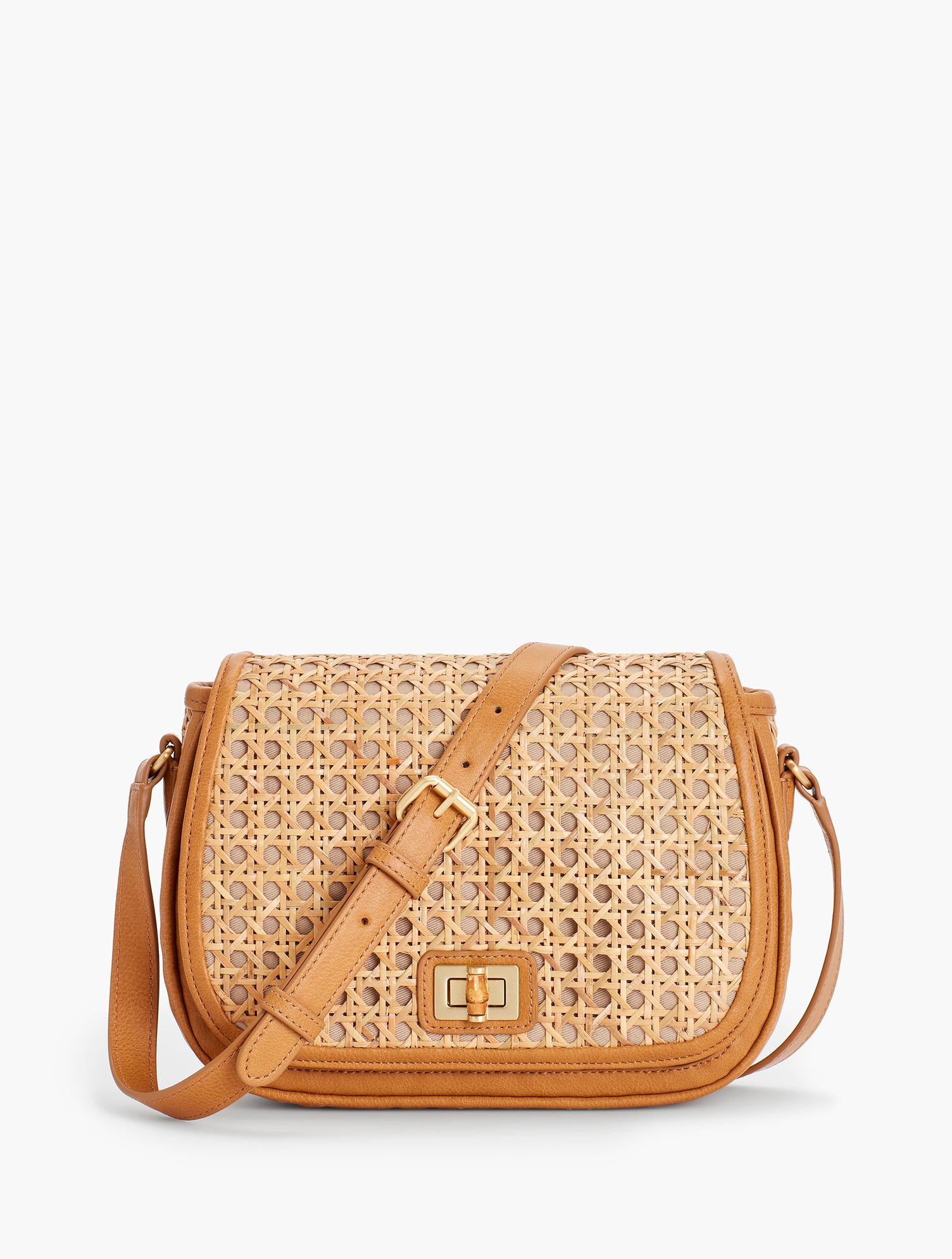 Talbots Caning Rattan Crossbody Bag in Natural | Lyst
