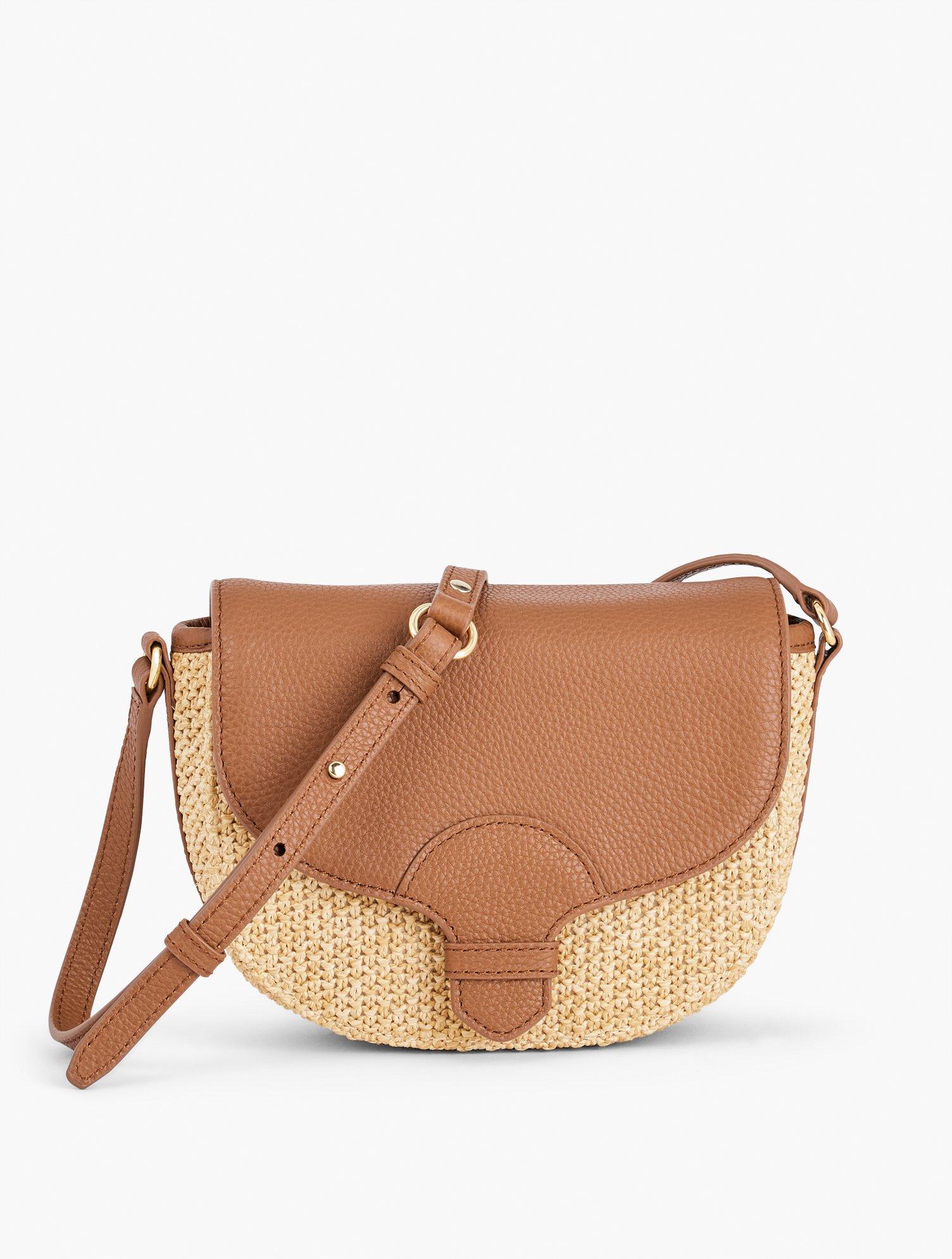 Talbots Chunky Straw Crossbody in Brown Lyst