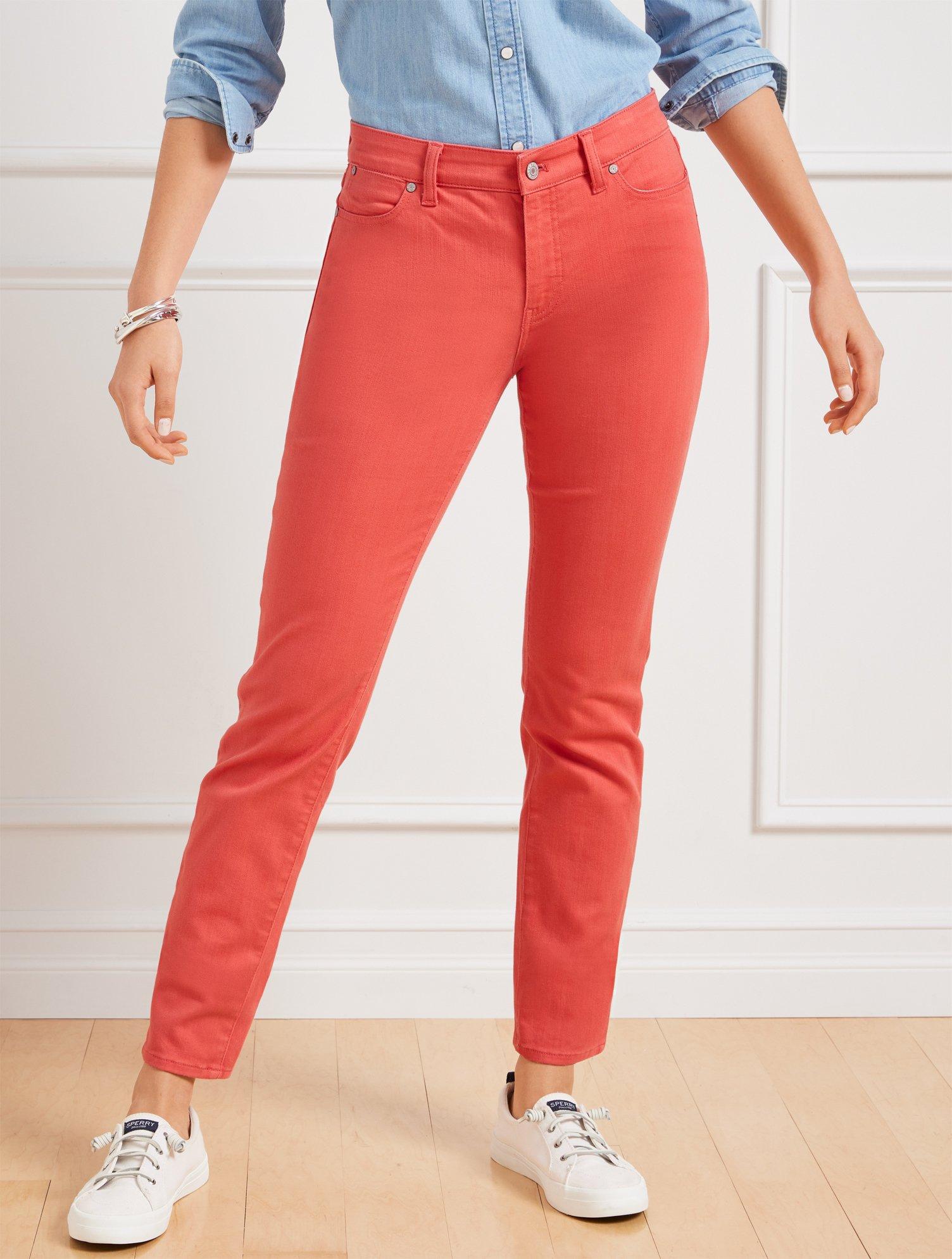 Talbots Slim Ankle Jeans in Red | Lyst UK