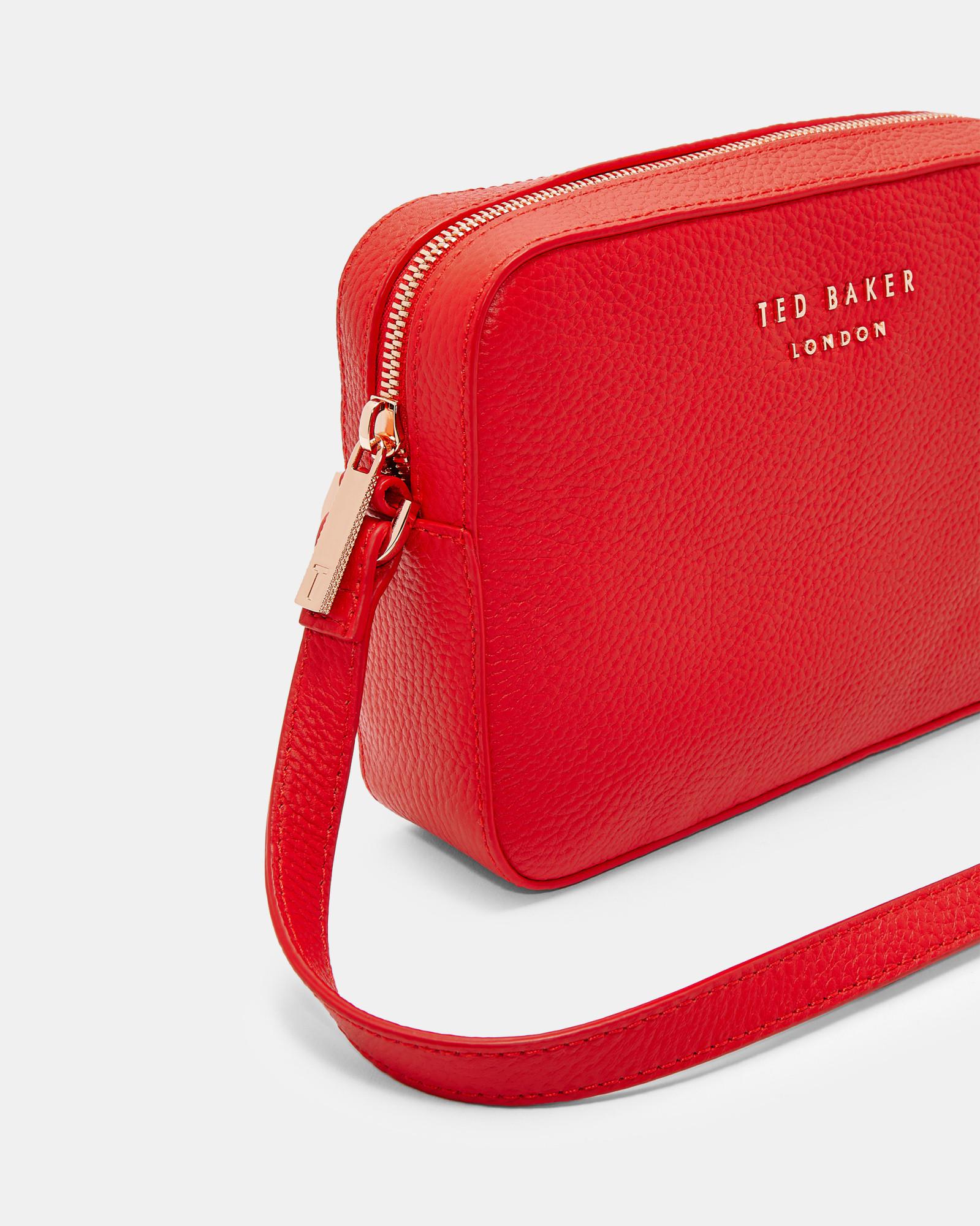 Ted Baker Soft Leather Camera Bag in Red | Lyst