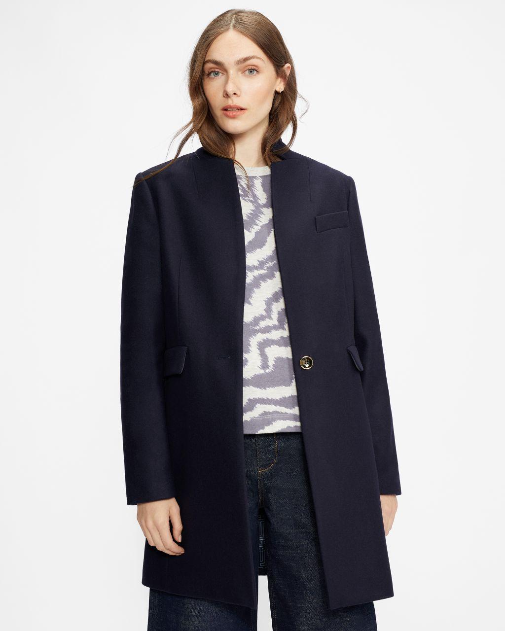 bianza straight tailored coat