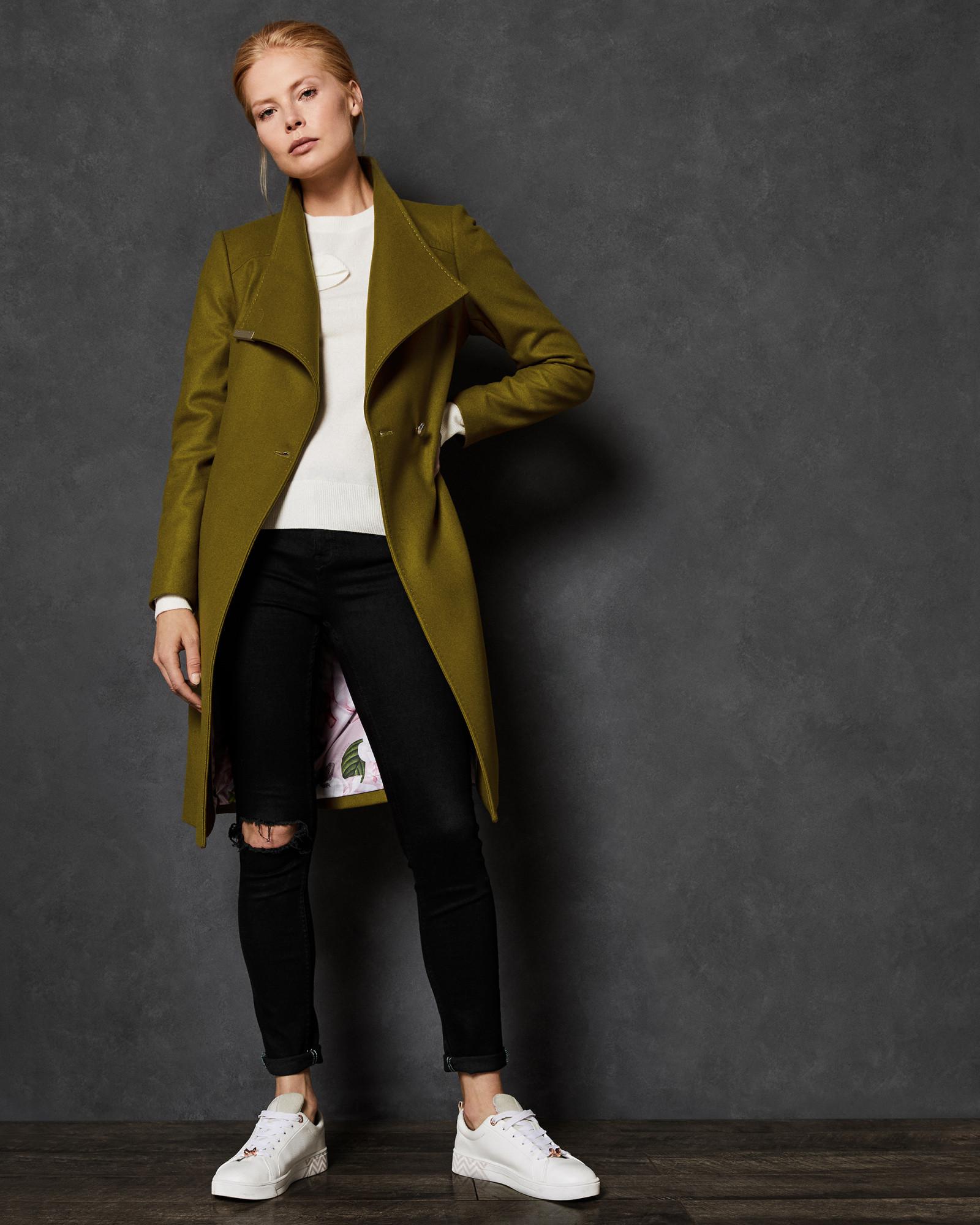ted baker mid green coat